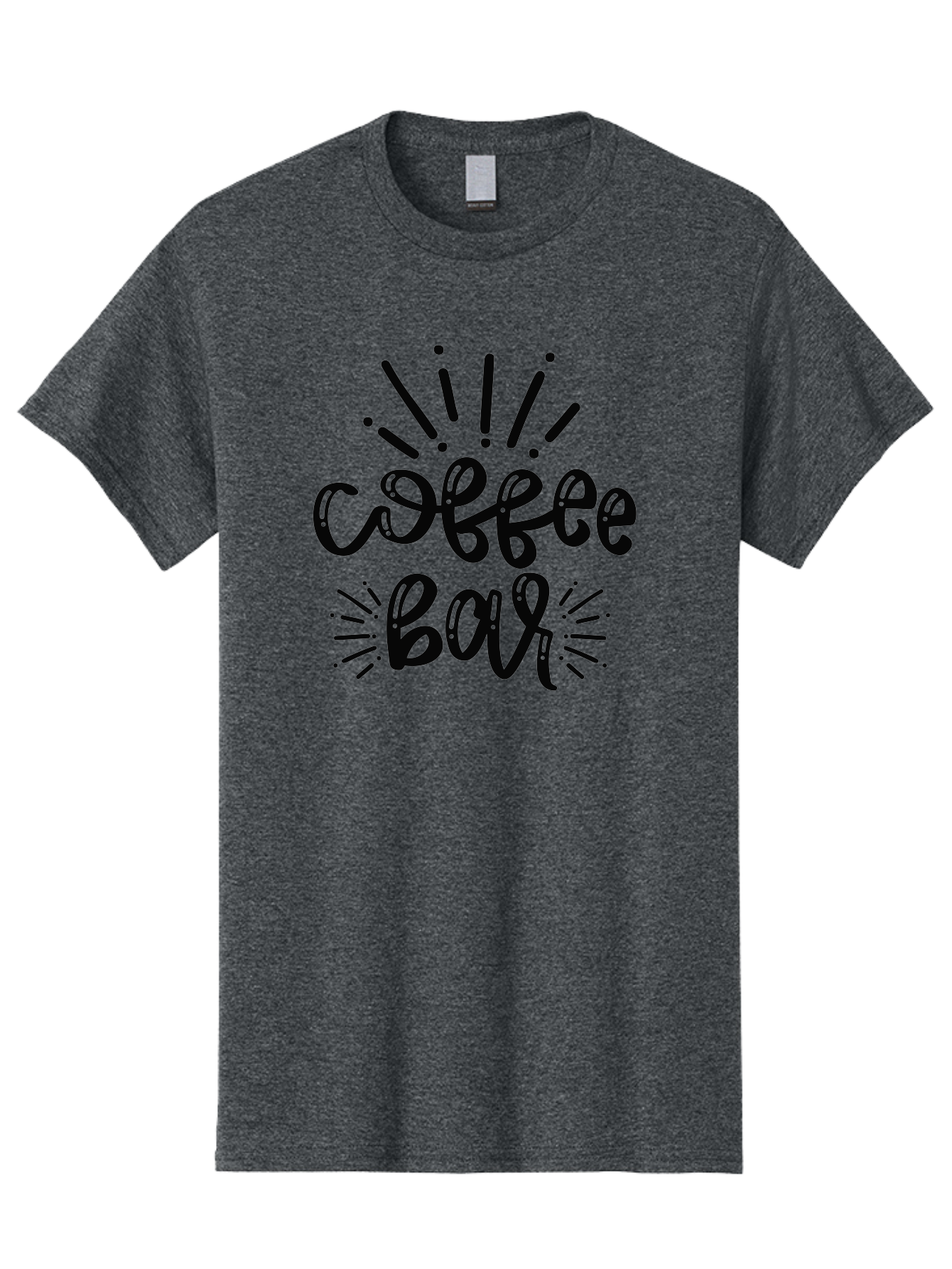 Coffee-Bar Men'S Graphic Tee, 100% Cotton, Comfortable Casual Summer Wear, Machine Washable, Coffee Shop, Coffee Culture, Cafe Ambiance, Relaxed Atmosphere, Coffee Lovers, Coffee Bar Sign, Modern Typography, Coffee Theme, Hand-Drawn Design, Aad372 3