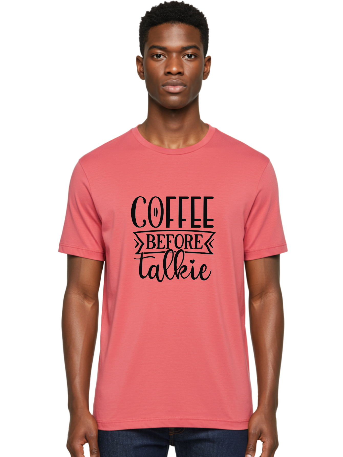 Coffee-Before-Talkie Men'S Graphic Tee, 100% Cotton, Comfortable Casual Summer Wear, Machine Washable, Coffee Lover, Morning Motivation, Funny Quote, Coffee Quote, Caffeine Fix, Humorous Design, Talkie, Coffee Before Talkie, Coffee Humor Aad373 26