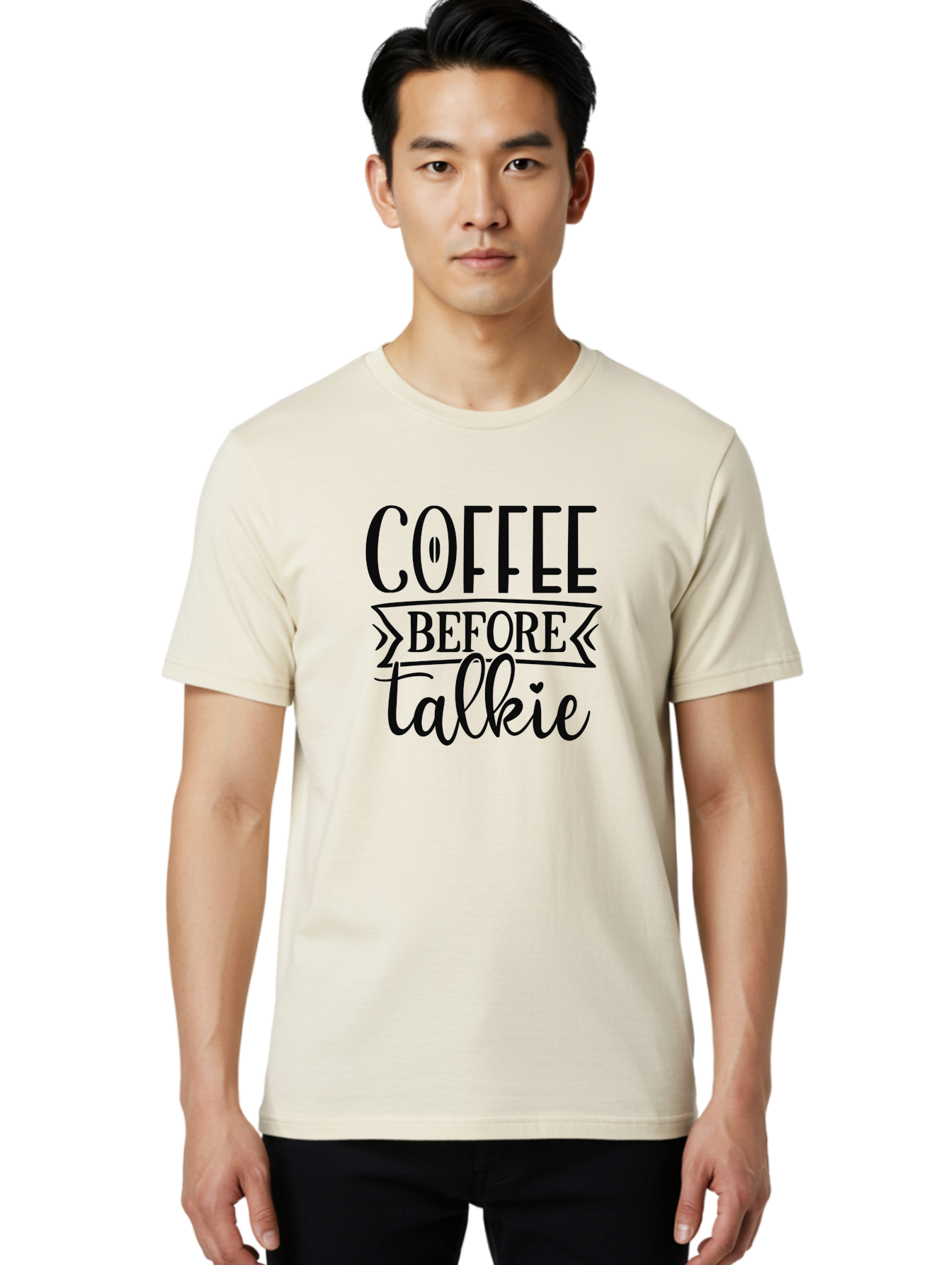 Coffee-Before-Talkie Men'S Graphic Tee, 100% Cotton, Comfortable Casual Summer Wear, Machine Washable, Coffee Lover, Morning Motivation, Funny Quote, Coffee Quote, Caffeine Fix, Humorous Design, Talkie, Coffee Before Talkie, Coffee Humor Aad373 4