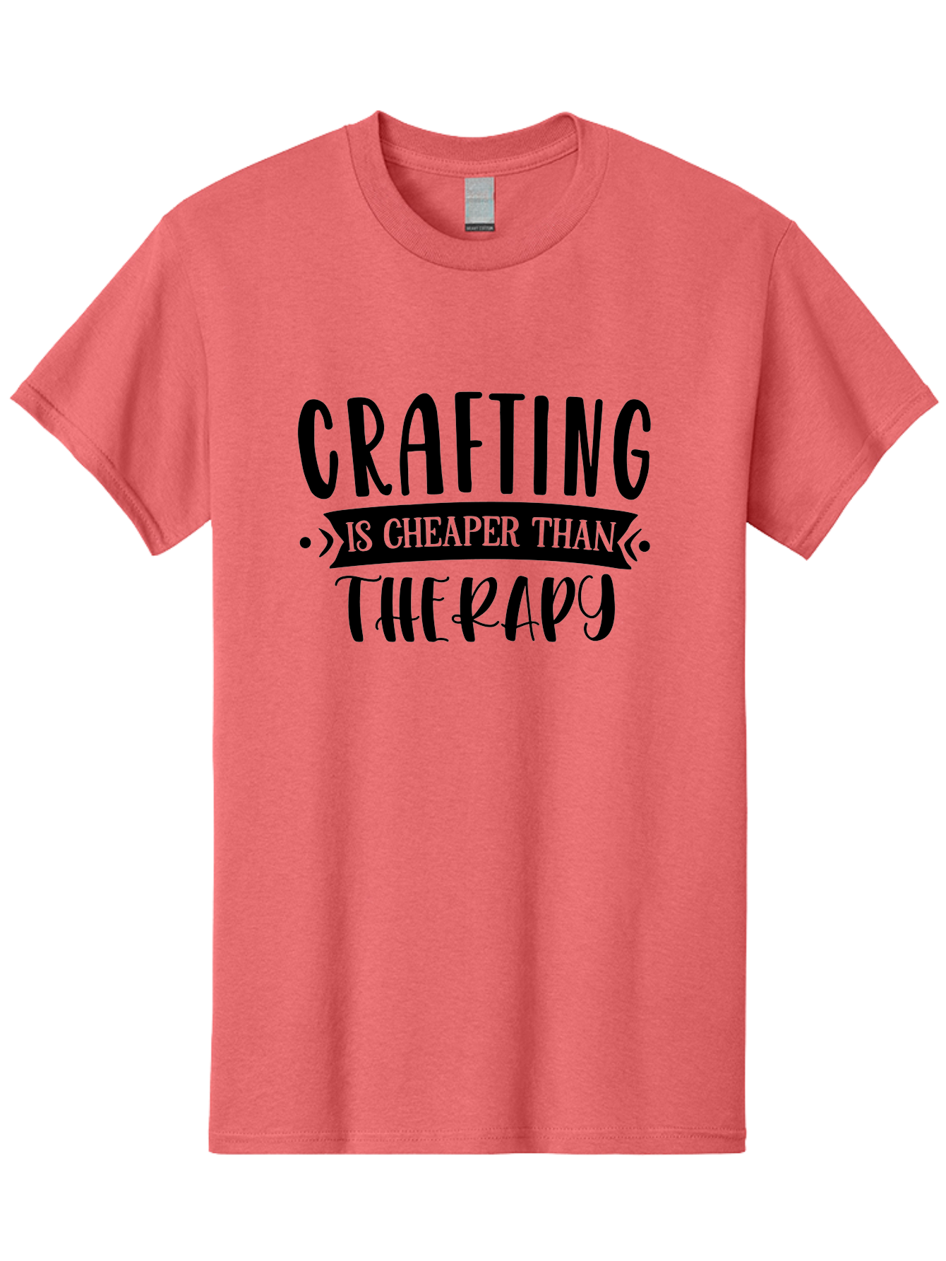 Crafting-Is-Cheaper-Than-Therapy Men'S Graphic Tee, 100% Cotton, Comfortable Casual Summer Wear, Machine Washable, Crafting Quotes, Therapy Alternatives, Creative Hobbies, Diy Inspiration, Handmade Crafts, Mental Health, Crafting Community, Aad376 19