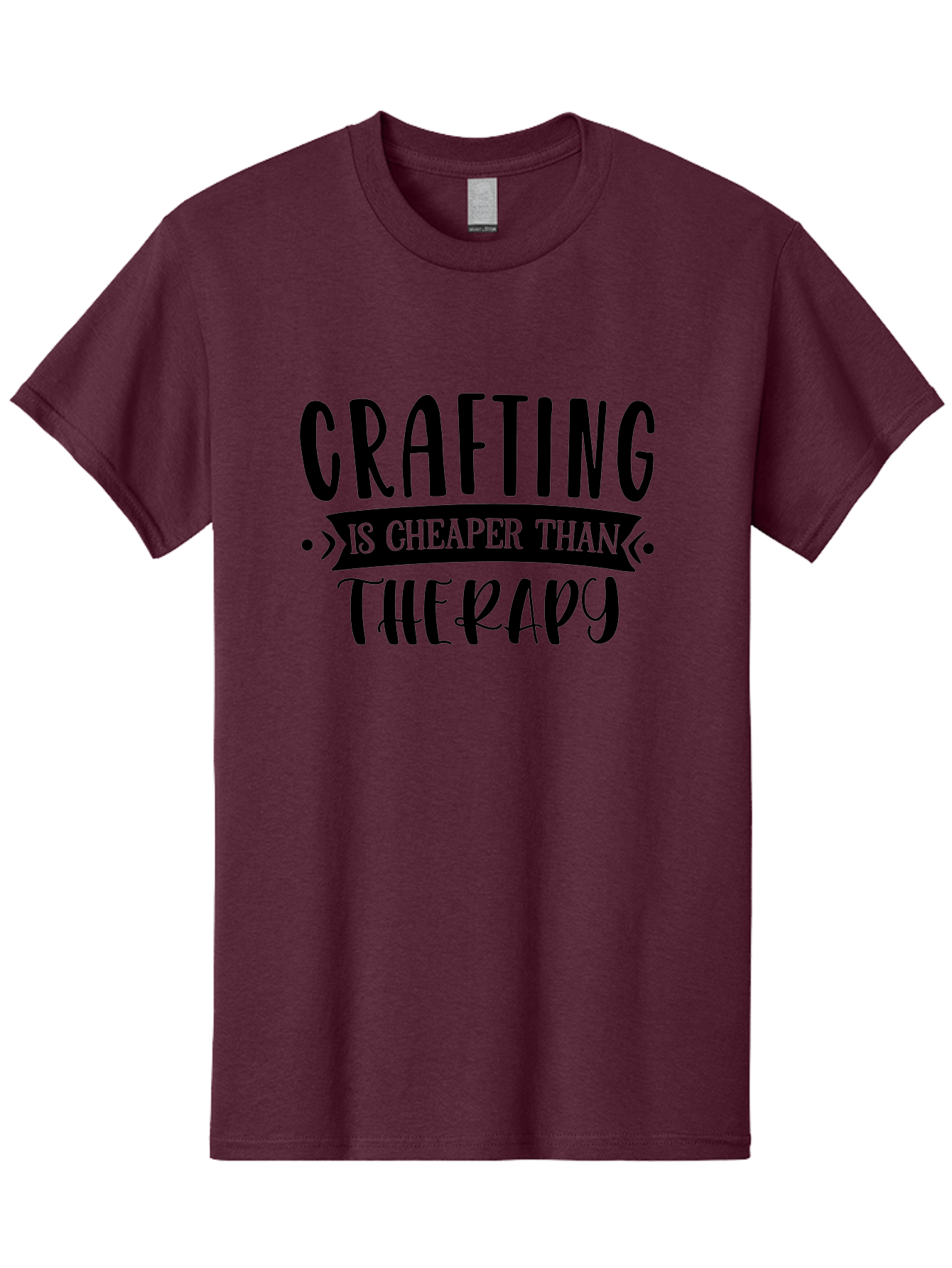 Crafting-Is-Cheaper-Than-Therapy Men'S Graphic Tee, 100% Cotton, Comfortable Casual Summer Wear, Machine Washable, Crafting Quotes, Therapy Alternatives, Creative Hobbies, Diy Inspiration, Handmade Crafts, Mental Health, Crafting Community, Aad376 15