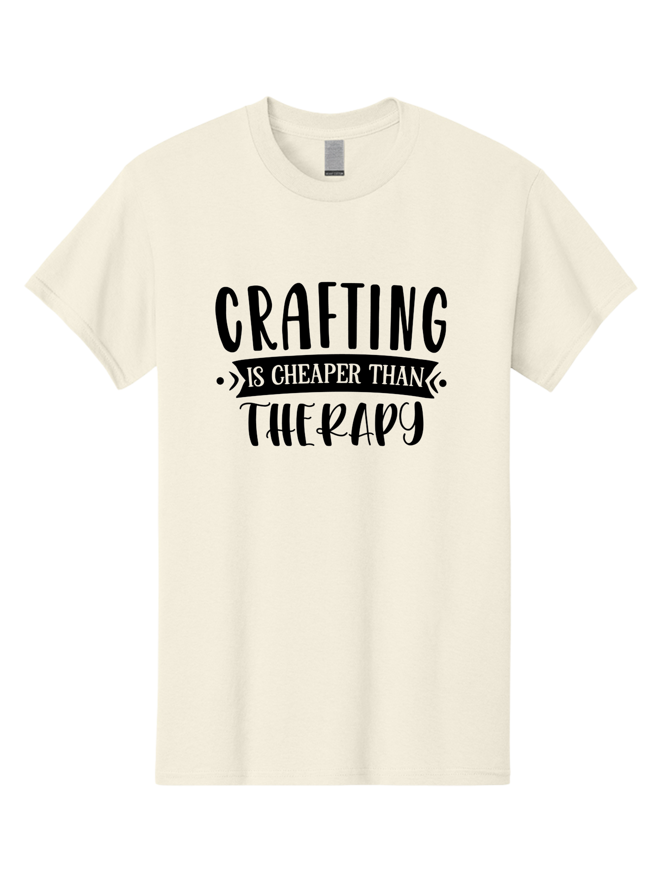 Crafting-Is-Cheaper-Than-Therapy Men'S Graphic Tee, 100% Cotton, Comfortable Casual Summer Wear, Machine Washable, Crafting Quotes, Therapy Alternatives, Creative Hobbies, Diy Inspiration, Handmade Crafts, Mental Health, Crafting Community, Aad376 23