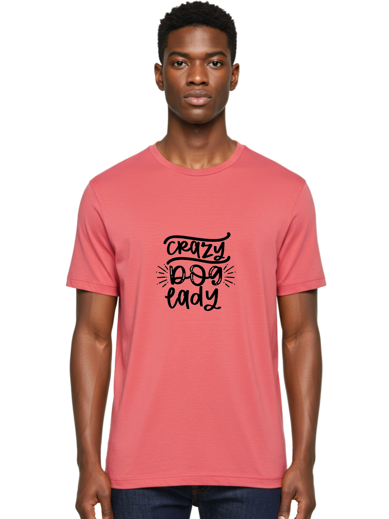 Crazy-Dog-Lady-1 Men'S Graphic Tee, 100% Cotton, Comfortable Casual Summer Wear, Machine Washable, Crazy Dog Lady, Dog Lover Quote, Funny Dog Saying, Dog Mom Phrase, Paw Print Design, Dog Enthusiast, Pet Lover Gift, Quirky Dog Quote Aad377 12
