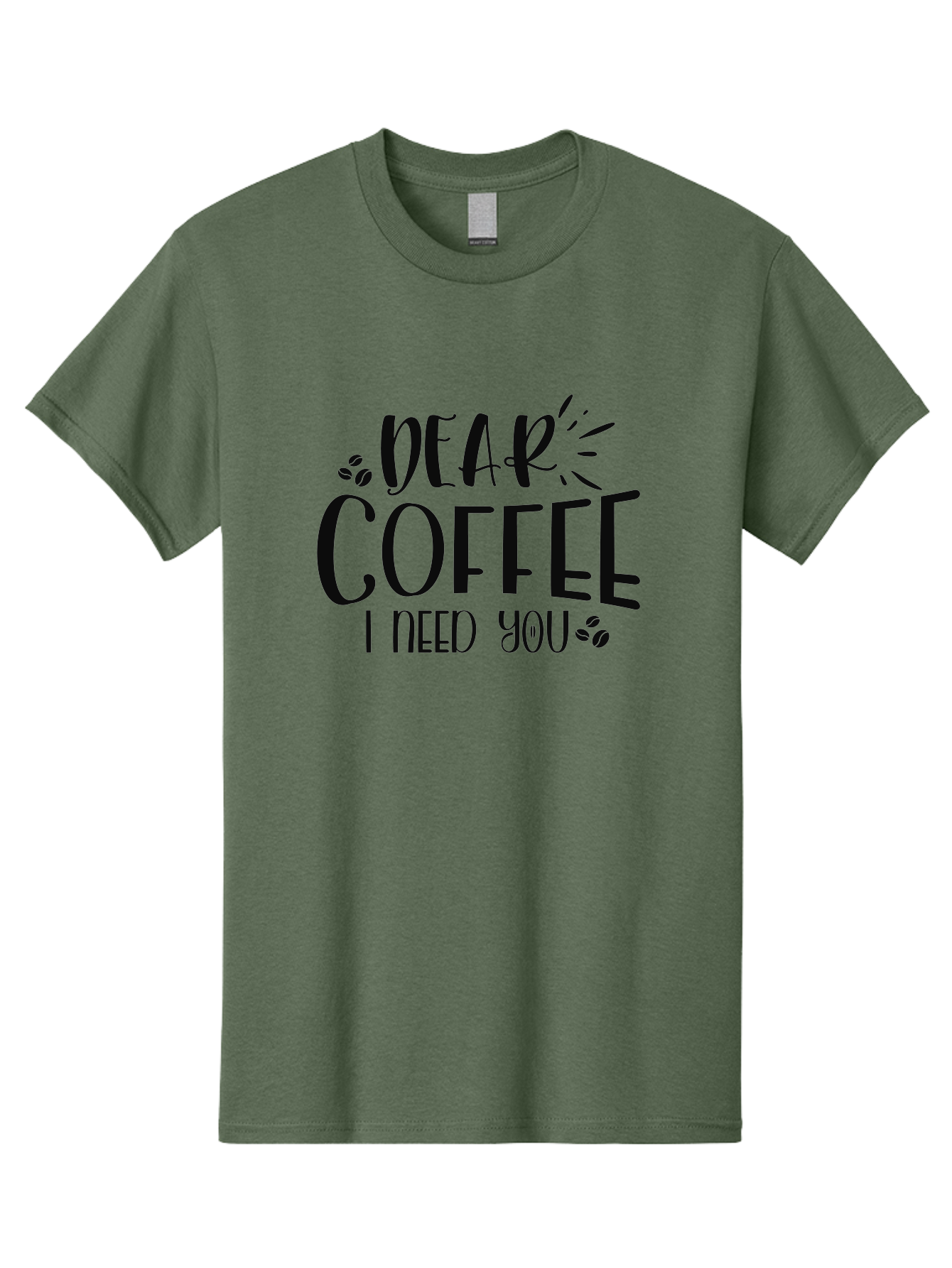 Dear-Coffee-I-Need-You Men'S Graphic Tee, 100% Cotton, Comfortable Casual Summer Wear, Machine Washable, Coffee Lover Quote, Coffee Dependency, Coffee Addiction, Morning Coffee, Coffee Motivation, Coffee Love, Coffee Needs Aad380 11