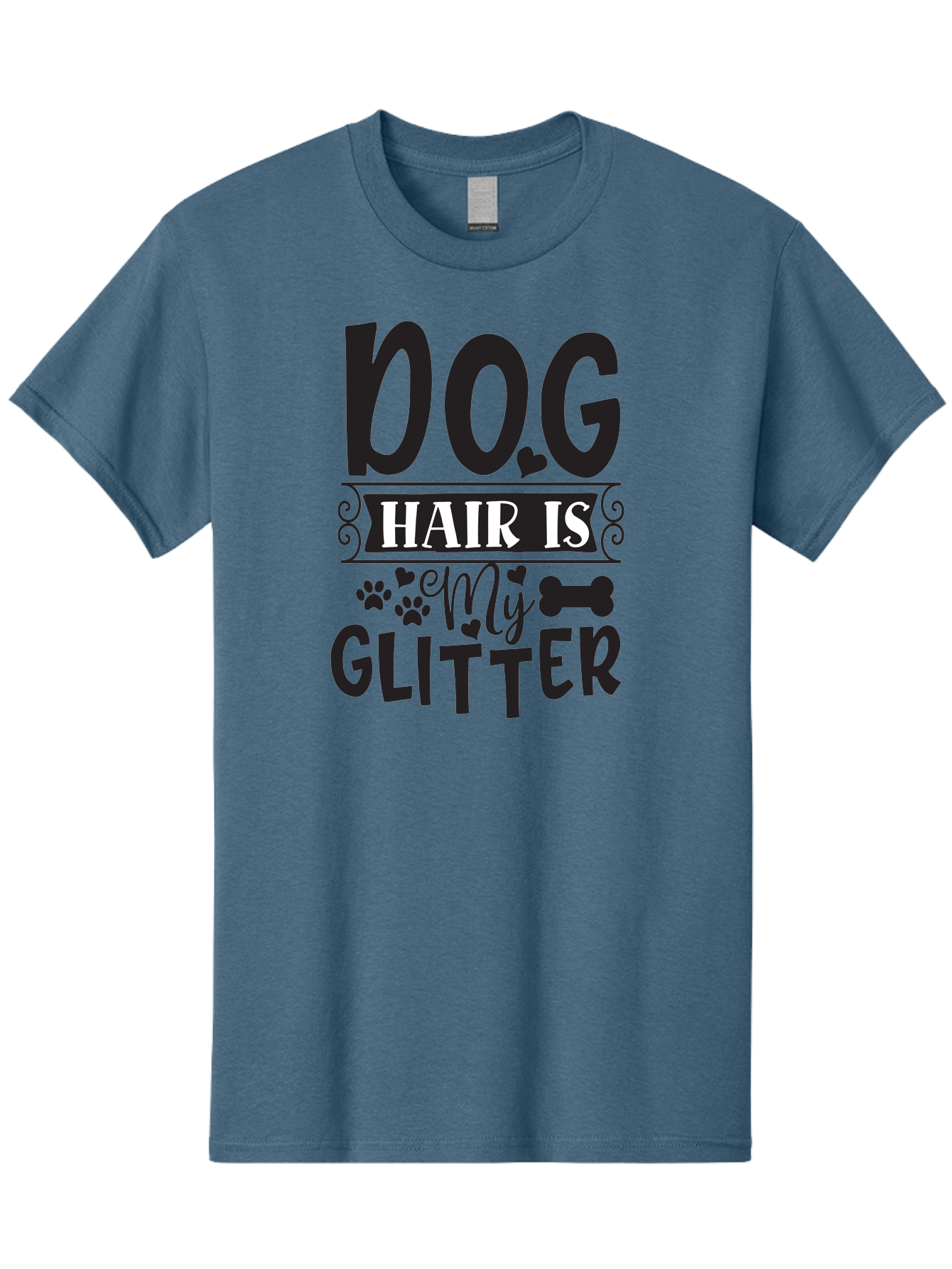 Dog-Hair-Is-My-Glitter Men'S Graphic Tee, 100% Cotton, Comfortable Casual Summer Wear, Machine Washable, Dog Hair, Dog Lovers, Dog Owners, Pet Hair, Pet Owners, Dog Mom, Dog Dad, Funny Dog Quotes, Dog Humor, Dog Quotes Aad383 1