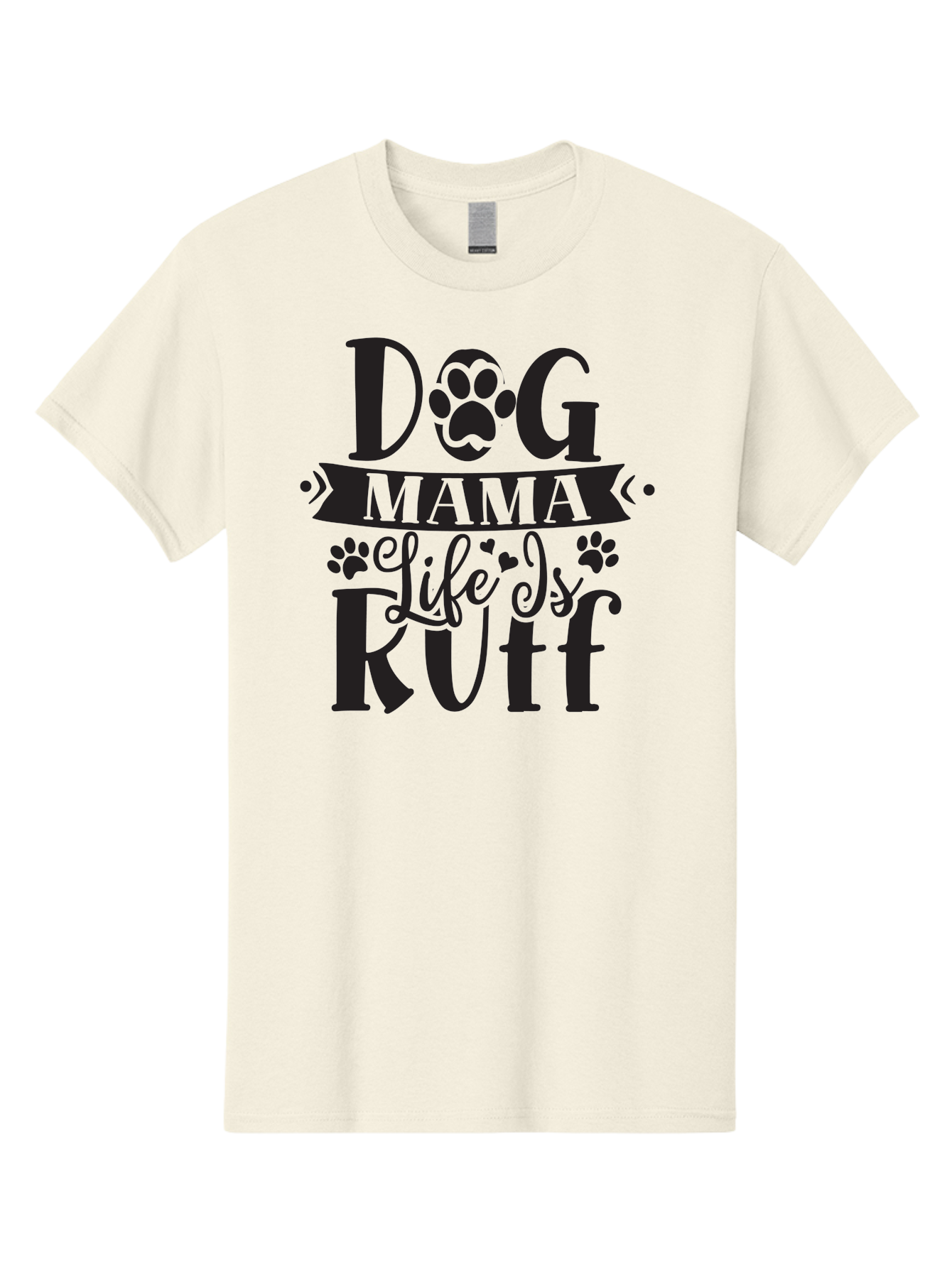 Dog-Mama-Life-Is-Rutf Men'S Graphic Tee, 100% Cotton, Comfortable Casual Summer Wear, Machine Washable, Dog Mama, Dog Mom, Dog Lover, Dog Quote, Dog Life, Dog Phrase, Paw Print, Dog Text, Ruff Life, Dog Mama Life, Dog Love Aad384 13