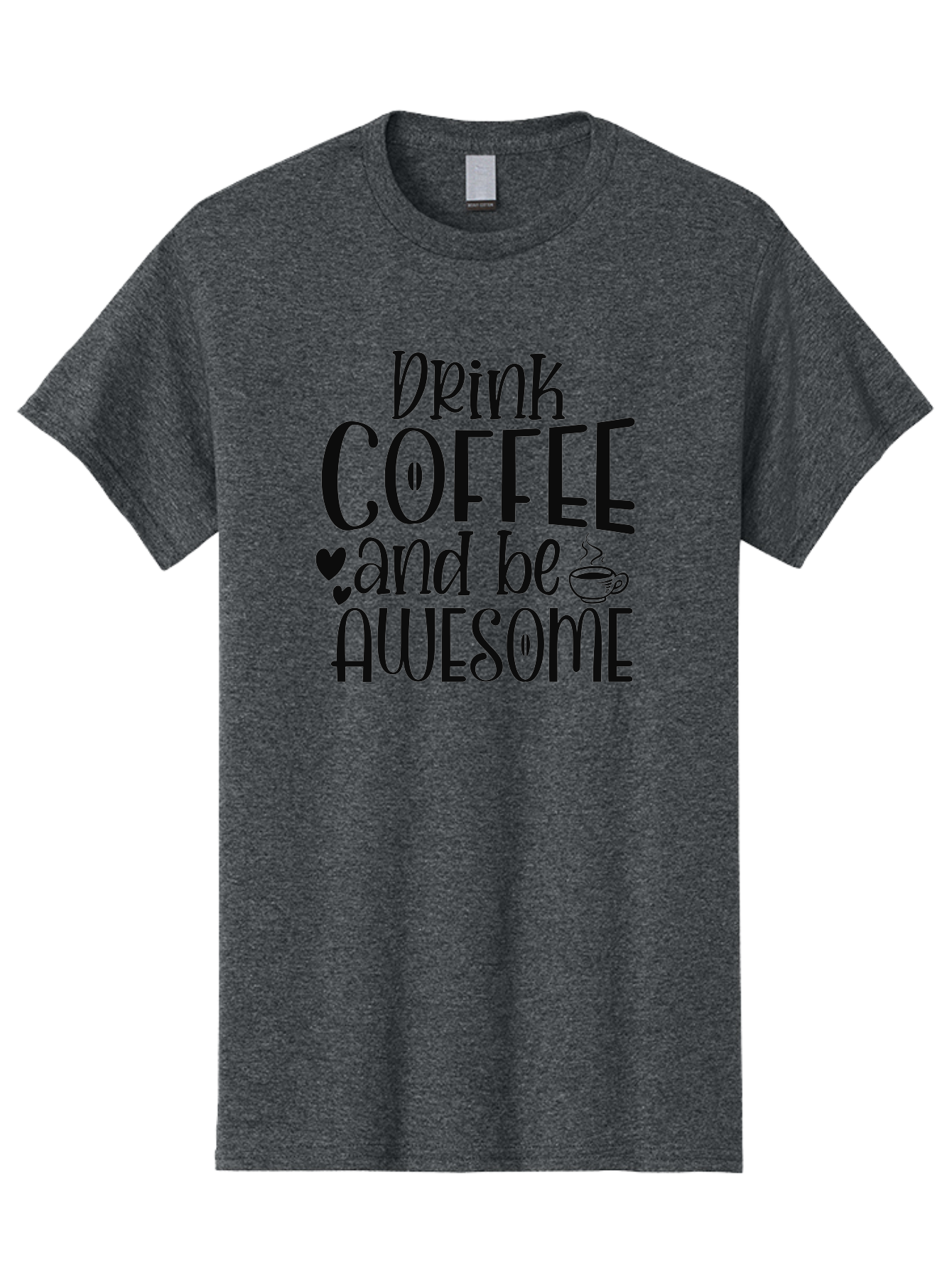 Drink-Coffee-And-Be-Awesome Men'S Graphic Tee, 100% Cotton, Comfortable Casual Summer Wear, Machine Washable, Coffee Quote, Motivational Quote, Coffee Lover, Awesome Quote, Coffee Inspiration, Morning Coffee, Coffee Culture, Daily Motivation Aad390 11