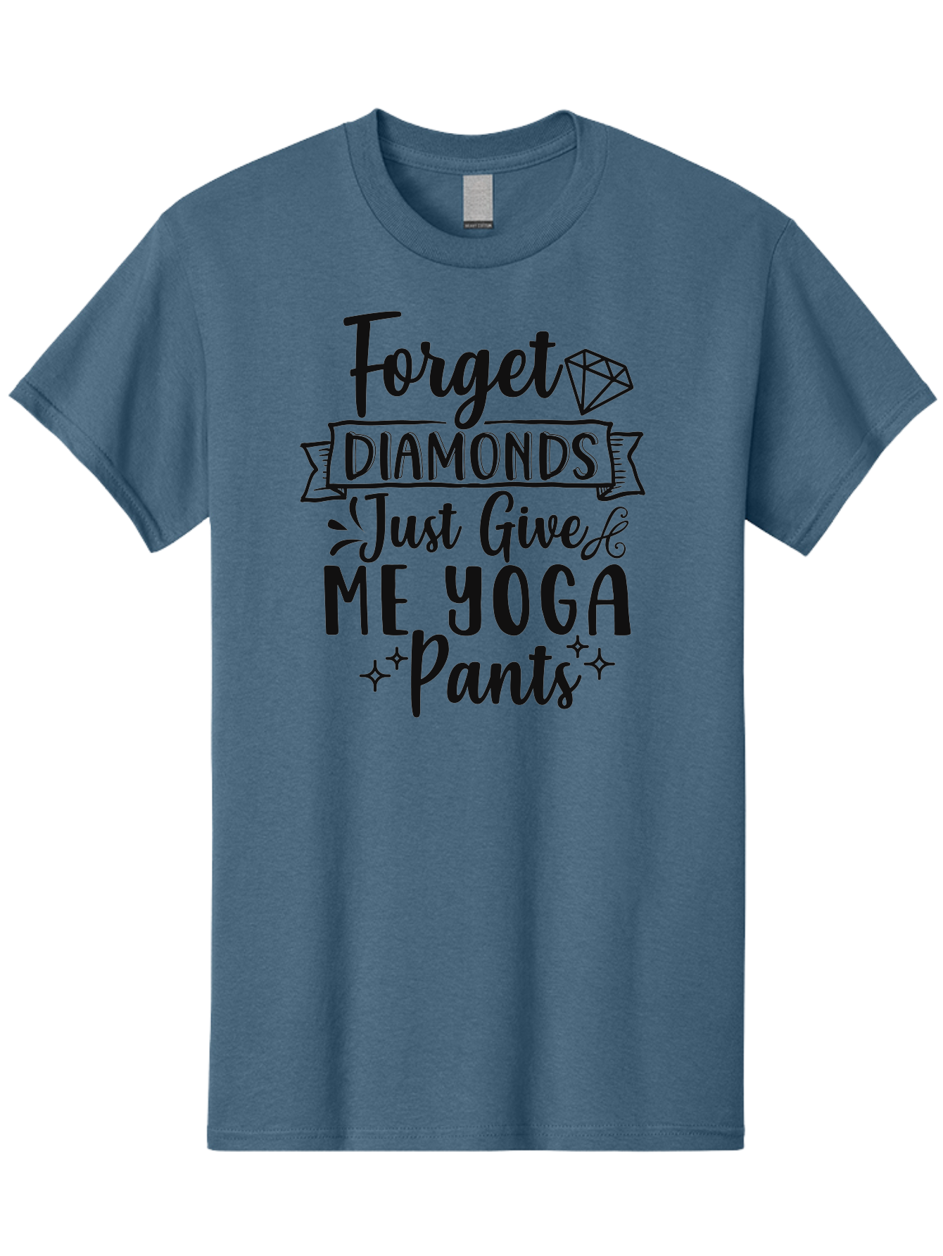 Forget-Diamonds-Just-Give-Me-Yoga-Pants Men'S Graphic Tee, 100% Cotton, Comfortable Casual Summer Wear, Machine Washable, Funny Yoga Quotes, Yoga Pants Obsession, Fitness Humor, Workout Fashion, Diamond Alternatives, Yoga Love, Aad398 19