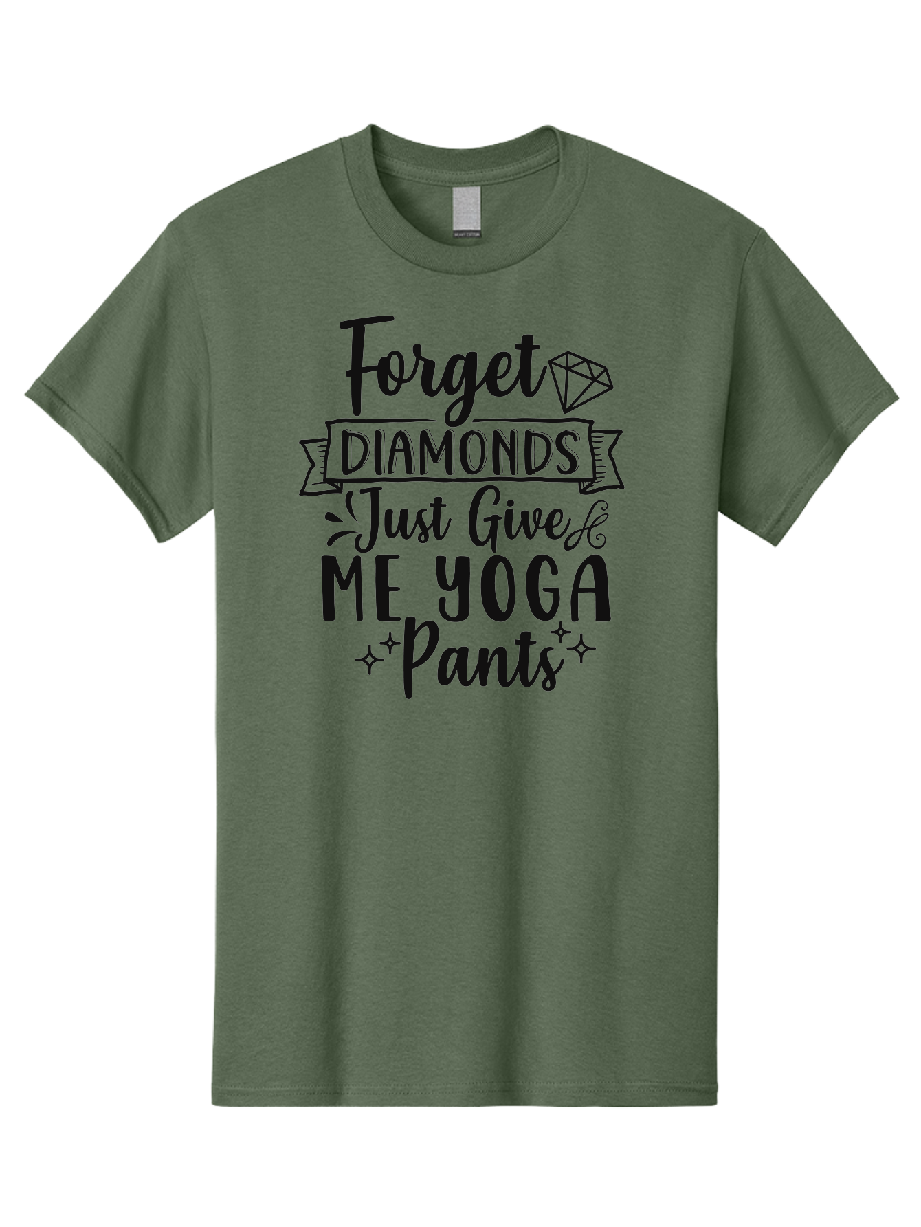 Forget-Diamonds-Just-Give-Me-Yoga-Pants Men'S Graphic Tee, 100% Cotton, Comfortable Casual Summer Wear, Machine Washable, Funny Yoga Quotes, Yoga Pants Obsession, Fitness Humor, Workout Fashion, Diamond Alternatives, Yoga Love, Aad398 29