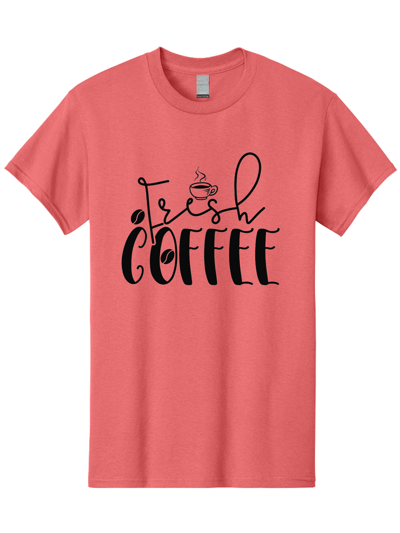 Fresh-Coffee Men'S Graphic Tee, 100% Cotton, Comfortable Casual Summer Wear, Machine Washable, Fresh Coffee, Coffee Beans, Steaming Hot Coffee, Morning Coffee, Coffee Lover, Coffee Shop Sign, Coffee Advertisement, Gourmet Coffee, Aad399 29