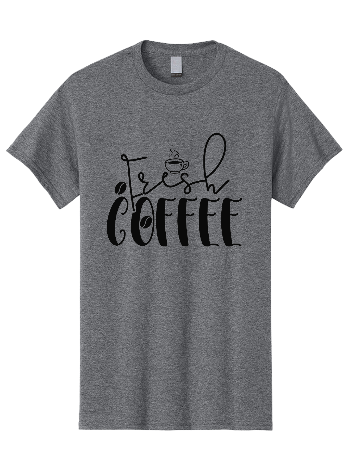Fresh-Coffee Men'S Graphic Tee, 100% Cotton, Comfortable Casual Summer Wear, Machine Washable, Fresh Coffee, Coffee Beans, Steaming Hot Coffee, Morning Coffee, Coffee Lover, Coffee Shop Sign, Coffee Advertisement, Gourmet Coffee, Aad399 15