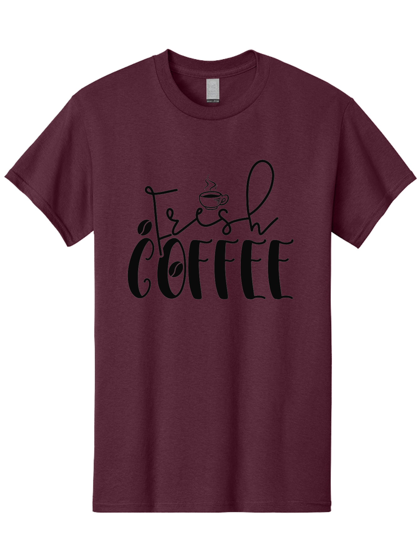 Fresh-Coffee Men'S Graphic Tee, 100% Cotton, Comfortable Casual Summer Wear, Machine Washable, Fresh Coffee, Coffee Beans, Steaming Hot Coffee, Morning Coffee, Coffee Lover, Coffee Shop Sign, Coffee Advertisement, Gourmet Coffee, Aad399 13