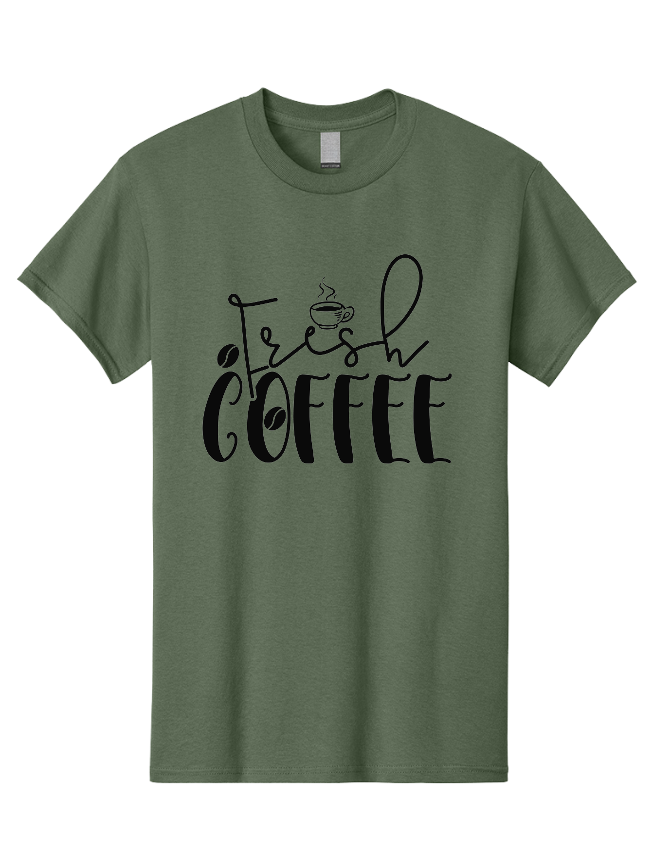 Fresh-Coffee Men'S Graphic Tee, 100% Cotton, Comfortable Casual Summer Wear, Machine Washable, Fresh Coffee, Coffee Beans, Steaming Hot Coffee, Morning Coffee, Coffee Lover, Coffee Shop Sign, Coffee Advertisement, Gourmet Coffee, Aad399 9