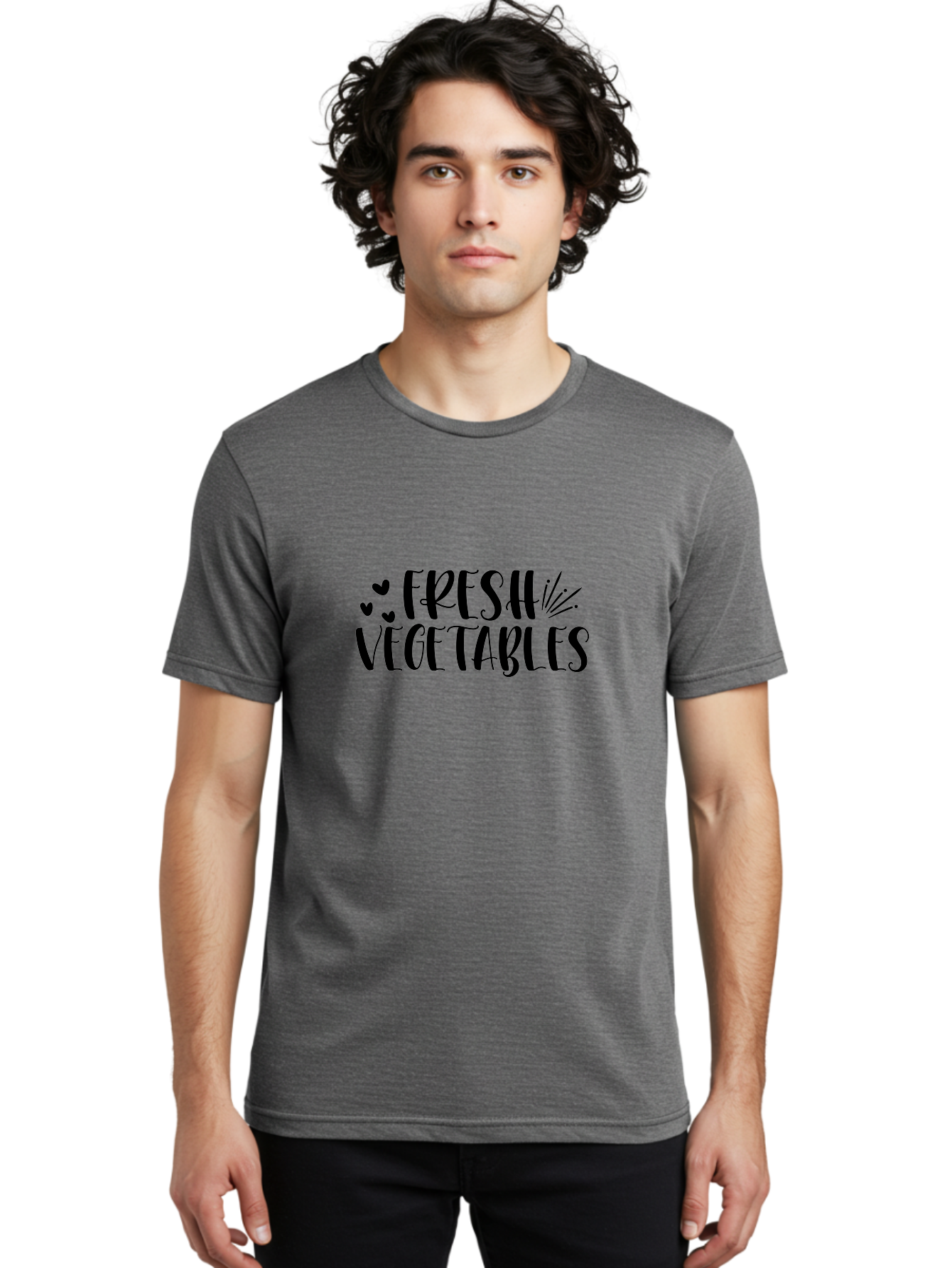 Fresh-Vegetables Men'S Graphic Tee, 100% Cotton, Comfortable Casual Summer Wear, Machine Washable, Fresh Vegetables, Healthy Eating, Organic Produce, Wholesome Food, Vegetable Lovers, Farm To Table, Nutritious Diet, Culinary Delights Aad400 26