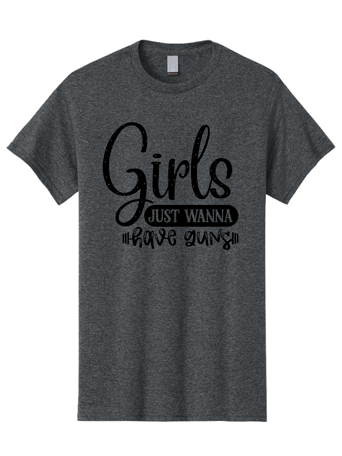 Girls-Just-Wanna-Have-Guns Men'S Graphic Tee, 100% Cotton, Comfortable Casual Summer Wear, Machine Washable, Funny Quote, Sassy Saying, Girls Just Wanna Have Guns, Gun Culture, Female Empowerment, Humorous Phrase, Quirky Design, Women'S Rights Aad404 25