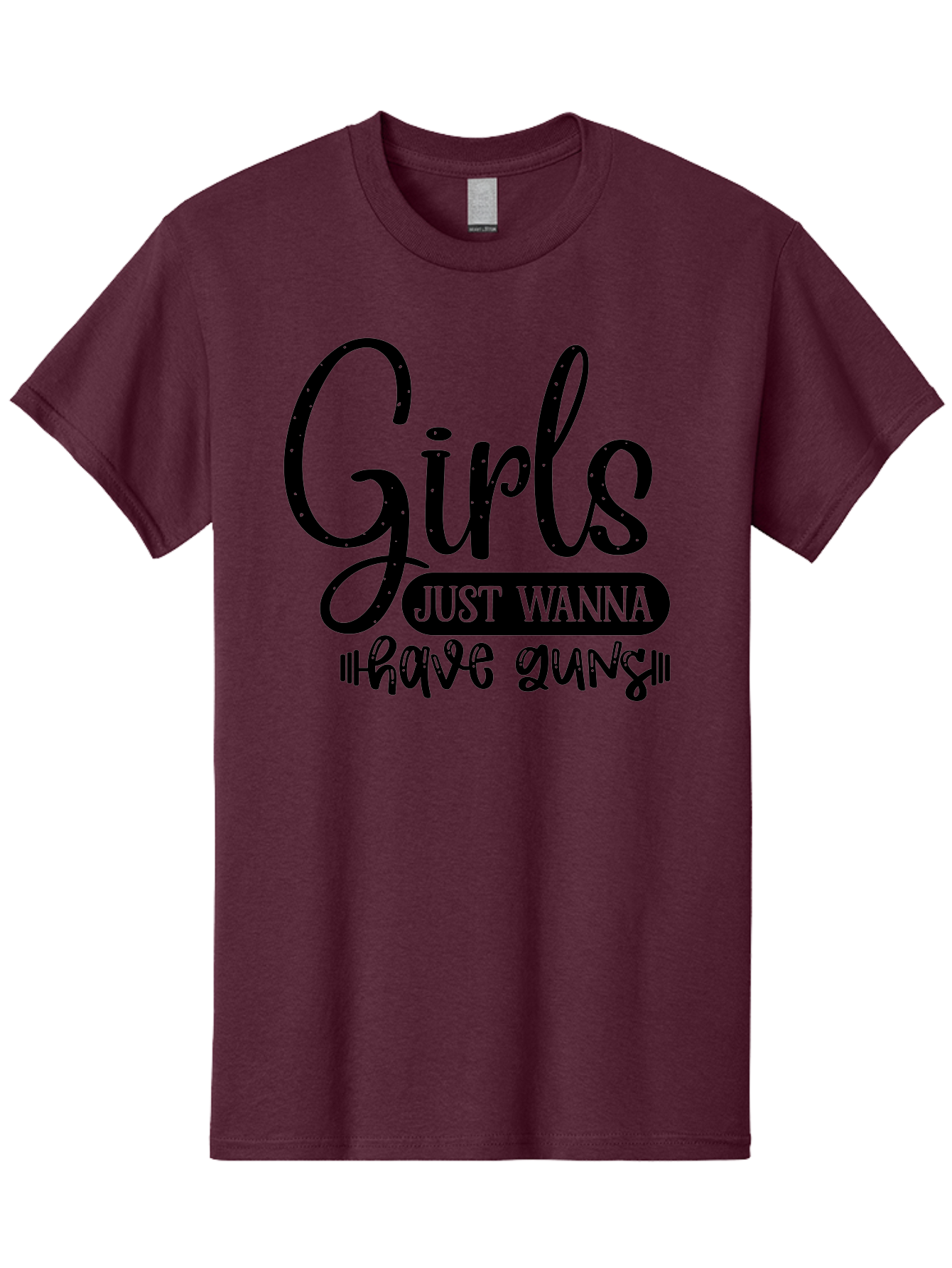 Girls-Just-Wanna-Have-Guns Men'S Graphic Tee, 100% Cotton, Comfortable Casual Summer Wear, Machine Washable, Funny Quote, Sassy Saying, Girls Just Wanna Have Guns, Gun Culture, Female Empowerment, Humorous Phrase, Quirky Design, Women'S Rights Aad404 17
