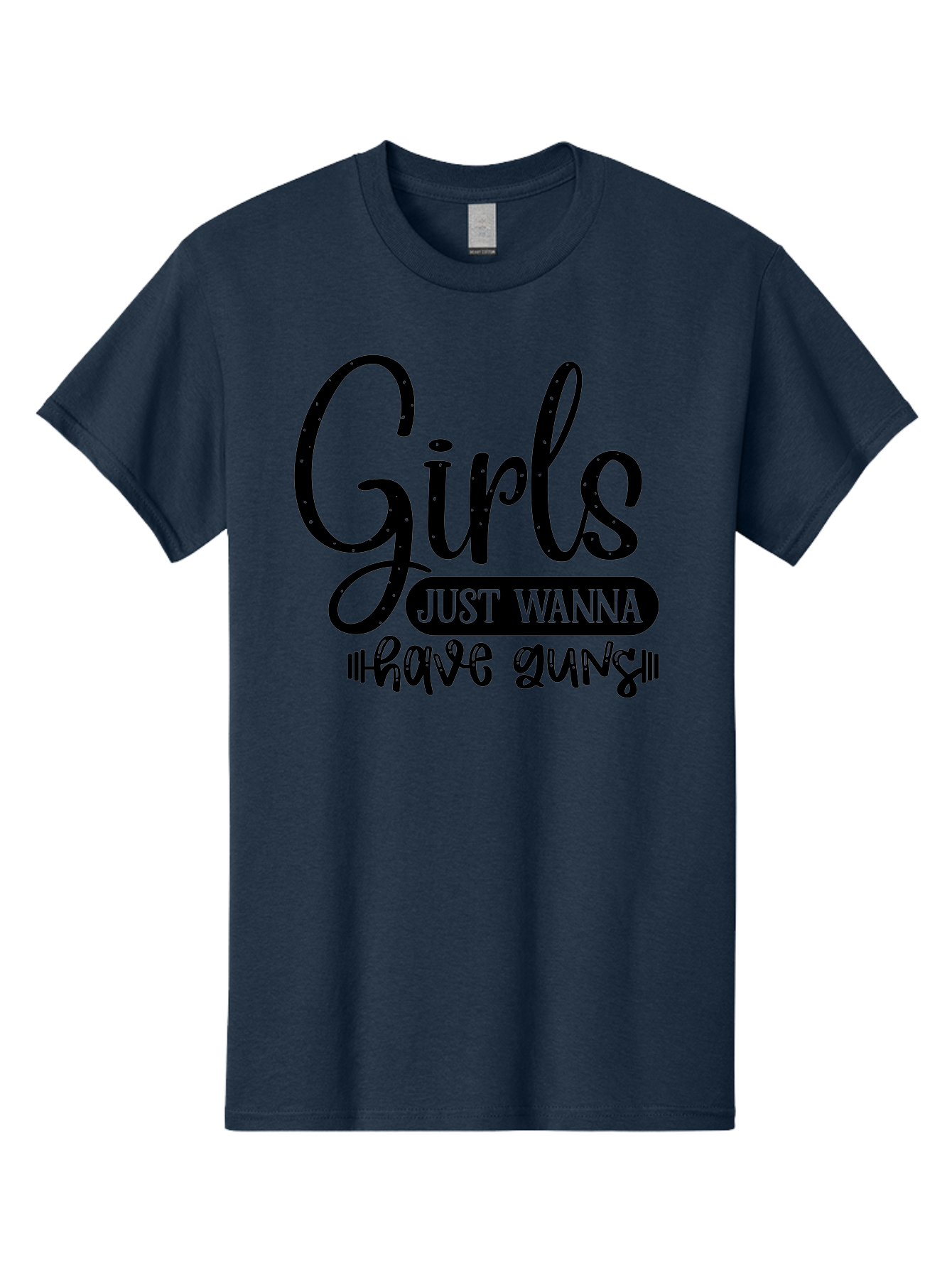 Girls-Just-Wanna-Have-Guns Men'S Graphic Tee, 100% Cotton, Comfortable Casual Summer Wear, Machine Washable, Funny Quote, Sassy Saying, Girls Just Wanna Have Guns, Gun Culture, Female Empowerment, Humorous Phrase, Quirky Design, Women'S Rights Aad404 5