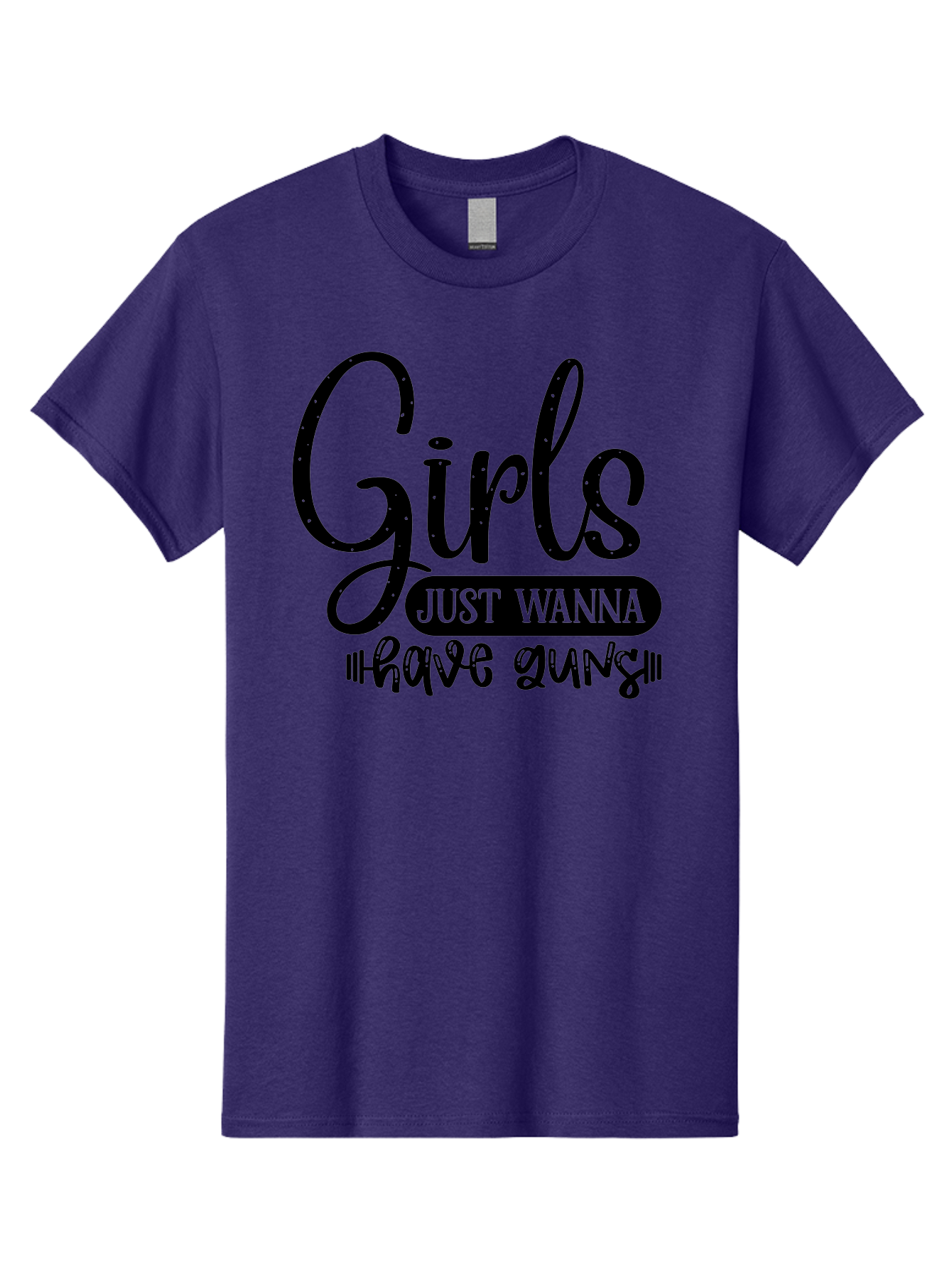 Girls-Just-Wanna-Have-Guns Men'S Graphic Tee, 100% Cotton, Comfortable Casual Summer Wear, Machine Washable, Funny Quote, Sassy Saying, Girls Just Wanna Have Guns, Gun Culture, Female Empowerment, Humorous Phrase, Quirky Design, Women'S Rights Aad404 11