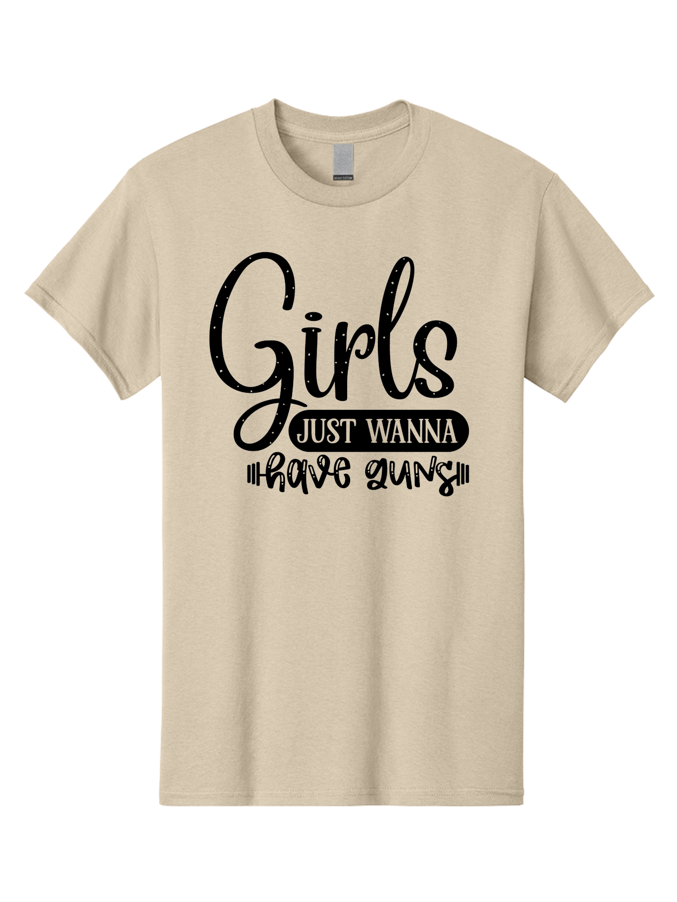 Girls-Just-Wanna-Have-Guns Men'S Graphic Tee, 100% Cotton, Comfortable Casual Summer Wear, Machine Washable, Funny Quote, Sassy Saying, Girls Just Wanna Have Guns, Gun Culture, Female Empowerment, Humorous Phrase, Quirky Design, Women'S Rights Aad404 21