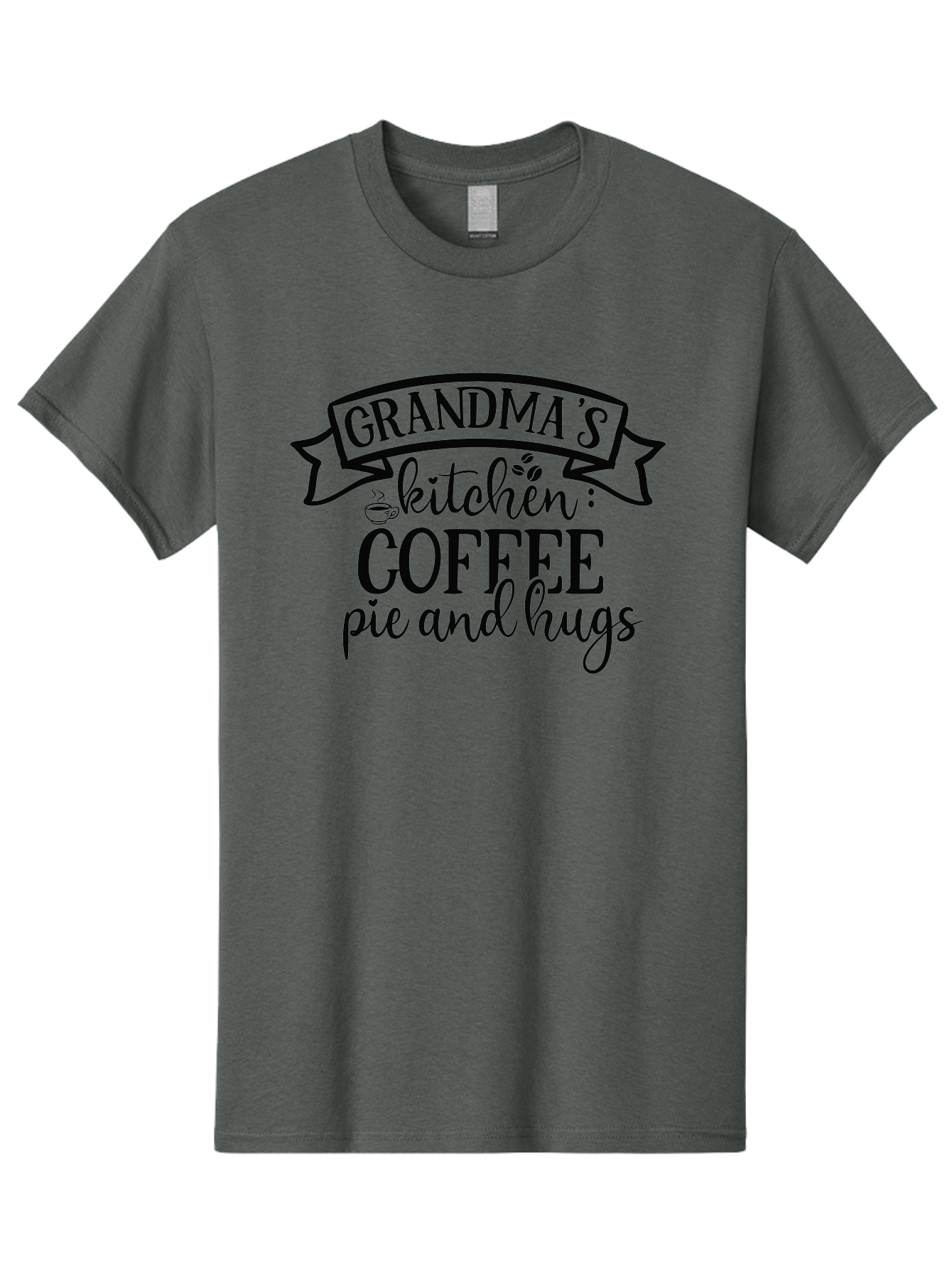 Grandma-S-Kitchen Men'S Graphic Tee, 100% Cotton, Comfortable Casual Summer Wear, Machine Washable, Grandma'S Kitchen, Coffee, Pie, Hugs, Grandmotherly Love, Warm Hospitality, Cozy Atmosphere, Family Traditions, Homemade Treats Aad406 15