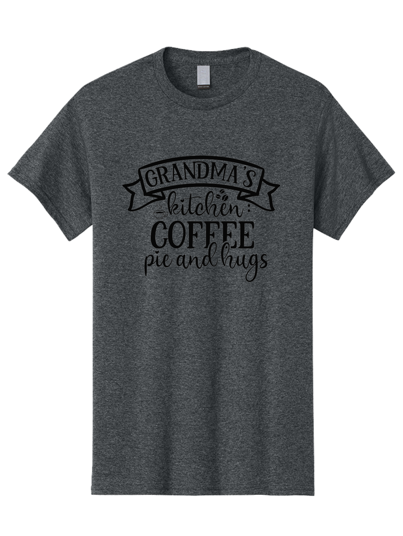 Grandma-S-Kitchen Men'S Graphic Tee, 100% Cotton, Comfortable Casual Summer Wear, Machine Washable, Grandma'S Kitchen, Coffee, Pie, Hugs, Grandmotherly Love, Warm Hospitality, Cozy Atmosphere, Family Traditions, Homemade Treats Aad406 27