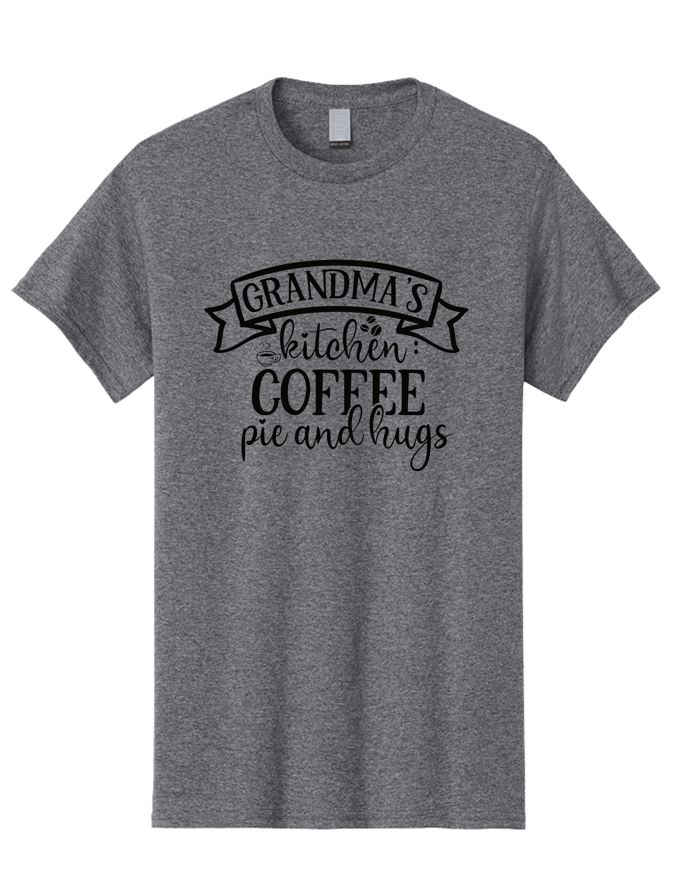 Grandma-S-Kitchen Men'S Graphic Tee, 100% Cotton, Comfortable Casual Summer Wear, Machine Washable, Grandma'S Kitchen, Coffee, Pie, Hugs, Grandmotherly Love, Warm Hospitality, Cozy Atmosphere, Family Traditions, Homemade Treats Aad406 11