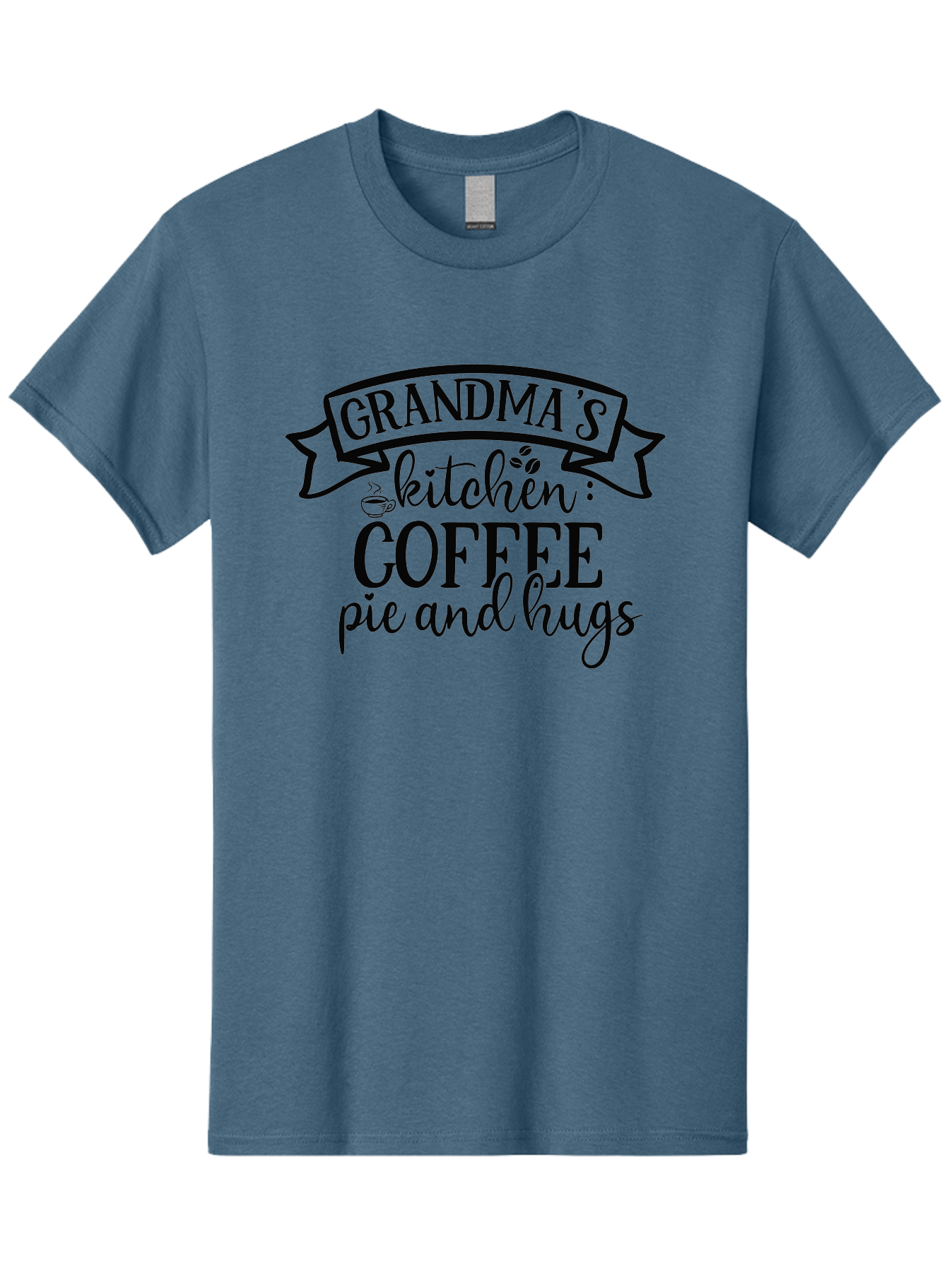 Grandma-S-Kitchen Men'S Graphic Tee, 100% Cotton, Comfortable Casual Summer Wear, Machine Washable, Grandma'S Kitchen, Coffee, Pie, Hugs, Grandmotherly Love, Warm Hospitality, Cozy Atmosphere, Family Traditions, Homemade Treats Aad406 29