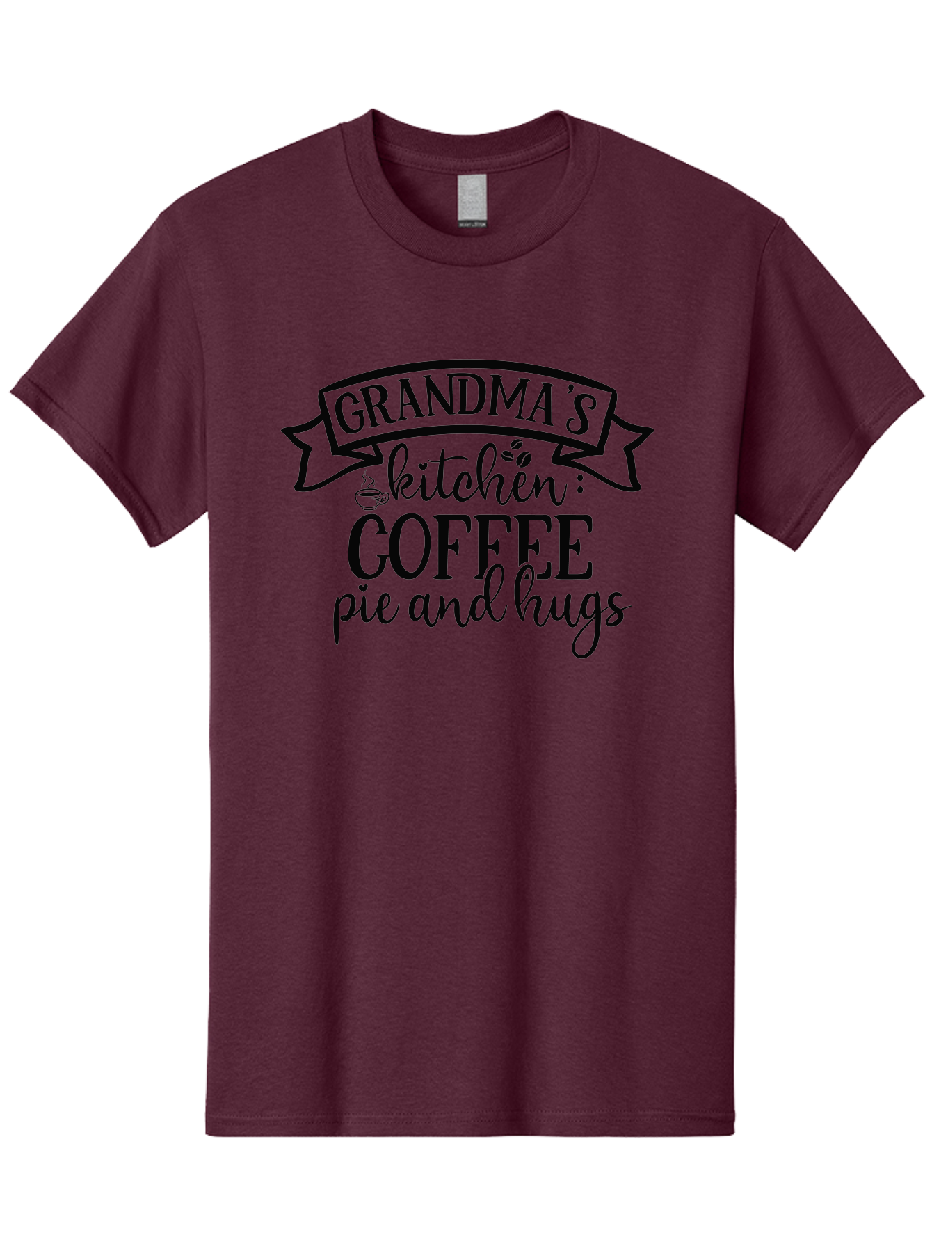 Grandma-S-Kitchen Men'S Graphic Tee, 100% Cotton, Comfortable Casual Summer Wear, Machine Washable, Grandma'S Kitchen, Coffee, Pie, Hugs, Grandmotherly Love, Warm Hospitality, Cozy Atmosphere, Family Traditions, Homemade Treats Aad406 17