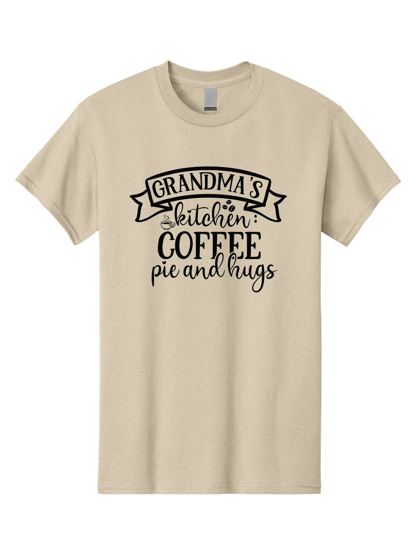 Grandma-S-Kitchen Men'S Graphic Tee, 100% Cotton, Comfortable Casual Summer Wear, Machine Washable, Grandma'S Kitchen, Coffee, Pie, Hugs, Grandmotherly Love, Warm Hospitality, Cozy Atmosphere, Family Traditions, Homemade Treats Aad406 7