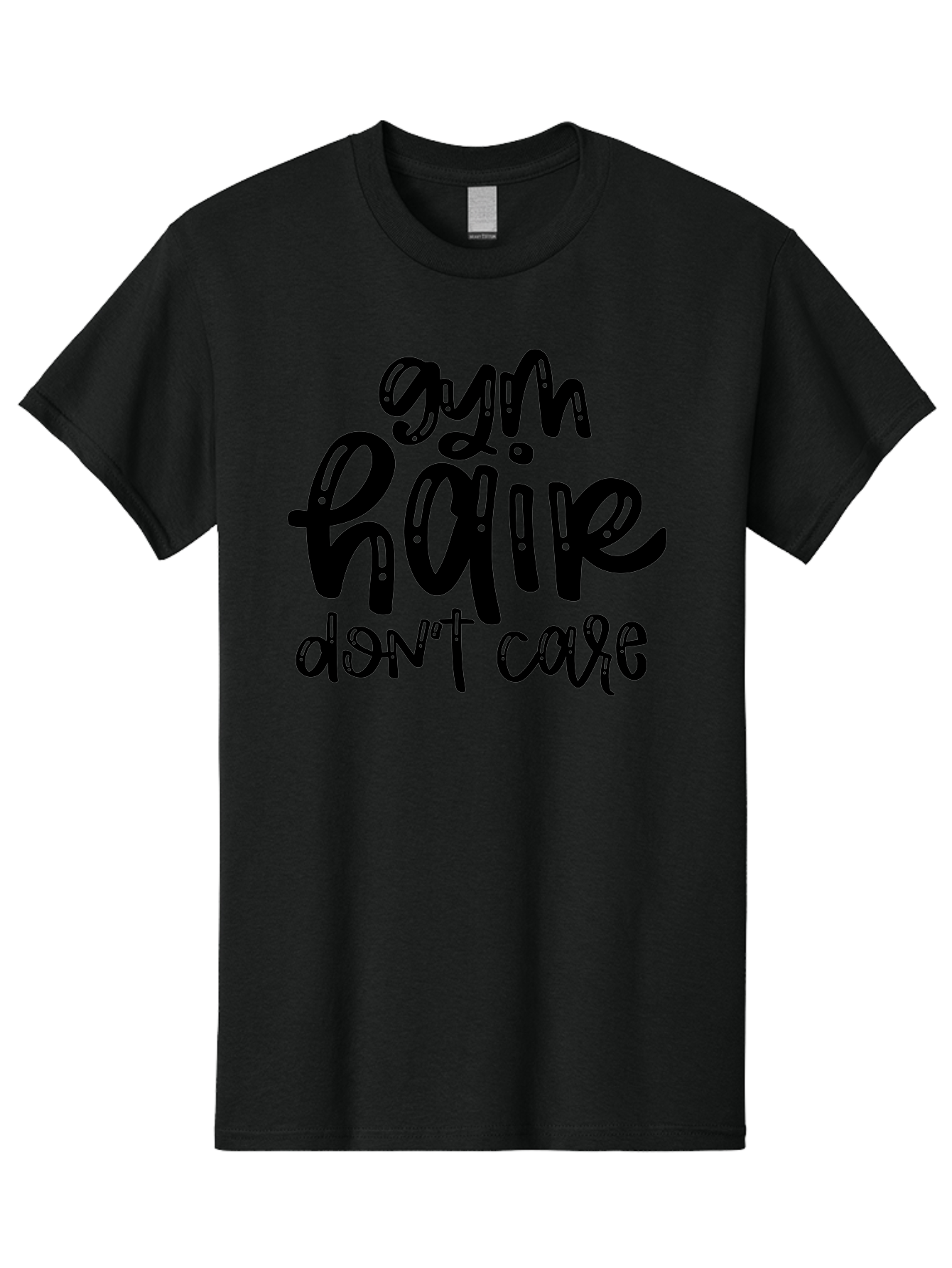 Gym-Hair-Don-T-Care Men'S Graphic Tee, 100% Cotton, Comfortable Casual Summer Wear, Machine Washable, Gym Hair Don’T Care, Fitness Motivation, Workout Inspiration, Funny Quotes, Fitness Humor, Motivational Quotes, Gym Culture Aad409 19