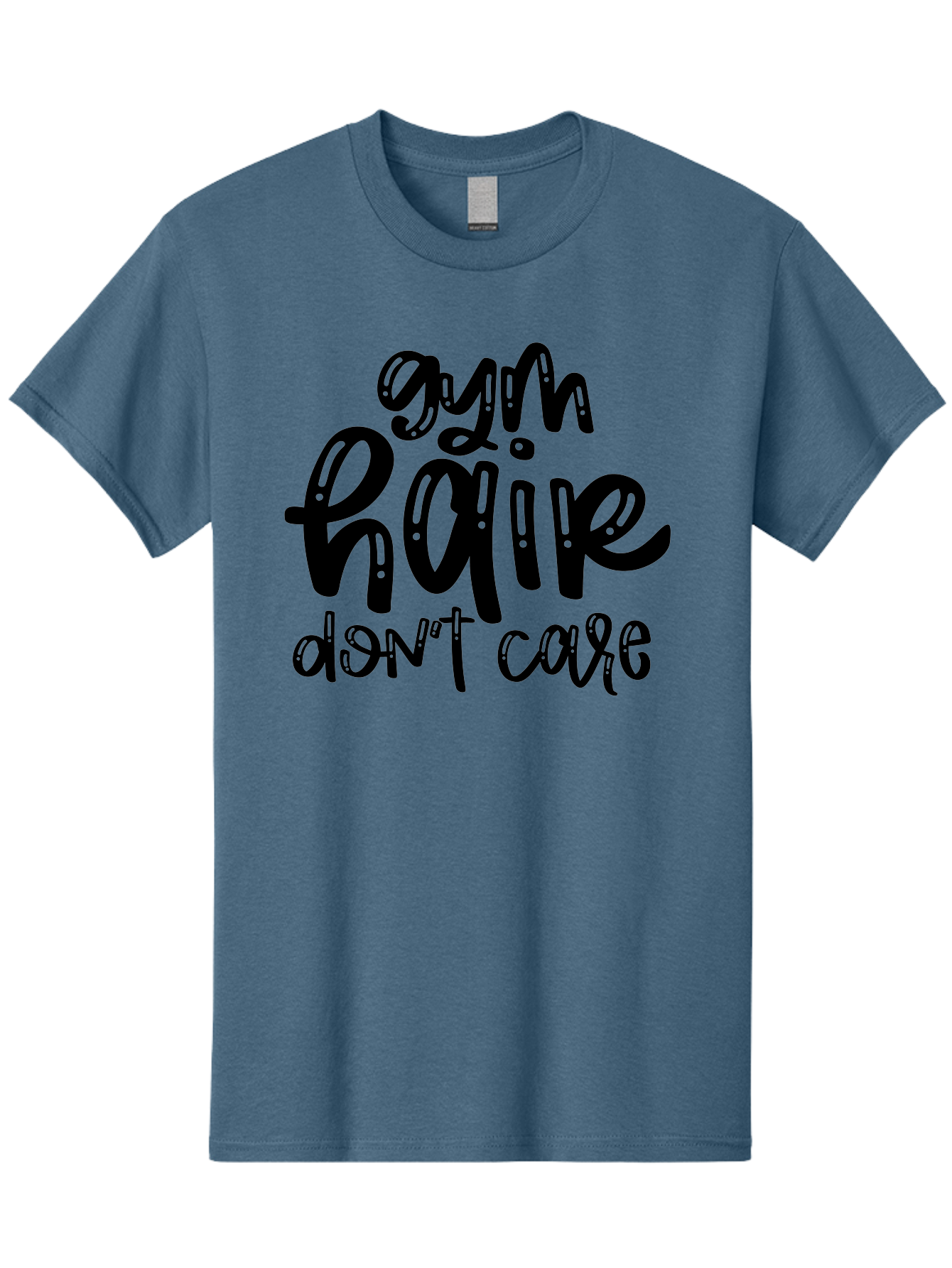Gym-Hair-Don-T-Care Men'S Graphic Tee, 100% Cotton, Comfortable Casual Summer Wear, Machine Washable, Gym Hair Don’T Care, Fitness Motivation, Workout Inspiration, Funny Quotes, Fitness Humor, Motivational Quotes, Gym Culture Aad409 25