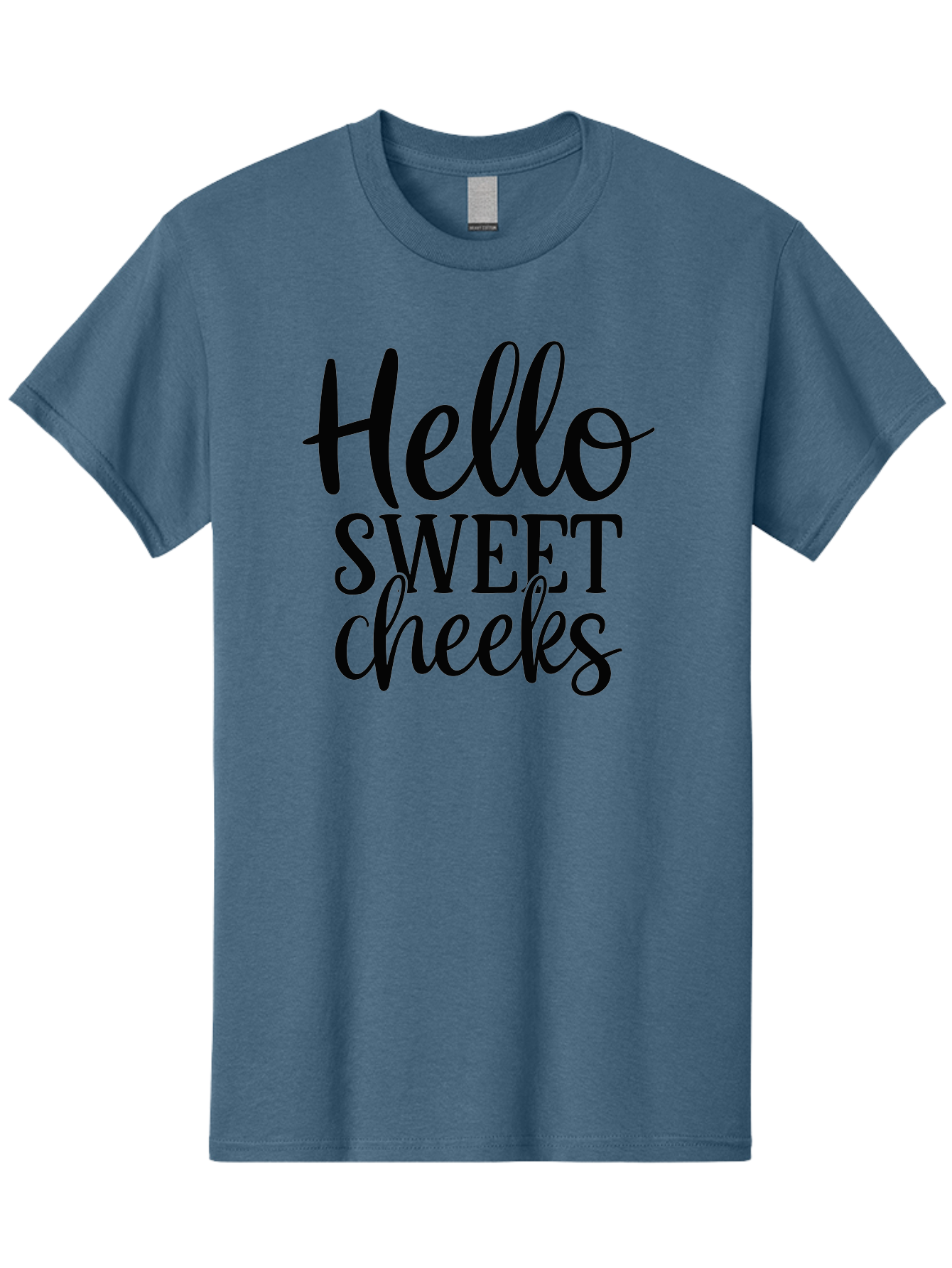 Hello-Sweet-Cheeks Men'S Graphic Tee, 100% Cotton, Comfortable Casual Summer Wear, Machine Washable, Hello Sweet Cheeks, Cute Phrase, Lovely Greeting, Sweet Message, Endearing Expression, Charming Text, Lovely Quote Aad413 7