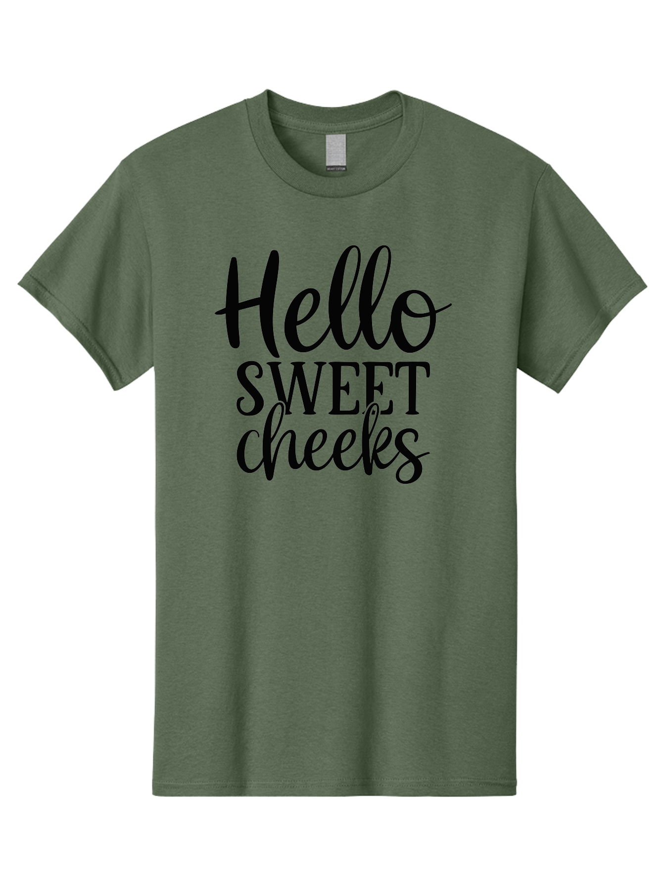 Hello-Sweet-Cheeks Men'S Graphic Tee, 100% Cotton, Comfortable Casual Summer Wear, Machine Washable, Hello Sweet Cheeks, Cute Phrase, Lovely Greeting, Sweet Message, Endearing Expression, Charming Text, Lovely Quote Aad413 21