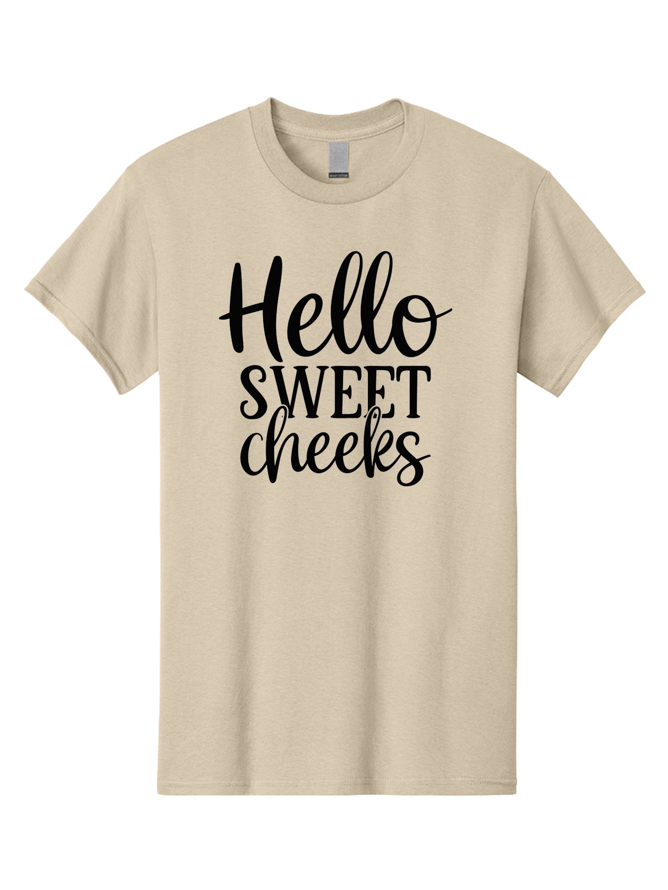 Hello-Sweet-Cheeks Men'S Graphic Tee, 100% Cotton, Comfortable Casual Summer Wear, Machine Washable, Hello Sweet Cheeks, Cute Phrase, Lovely Greeting, Sweet Message, Endearing Expression, Charming Text, Lovely Quote Aad413 5