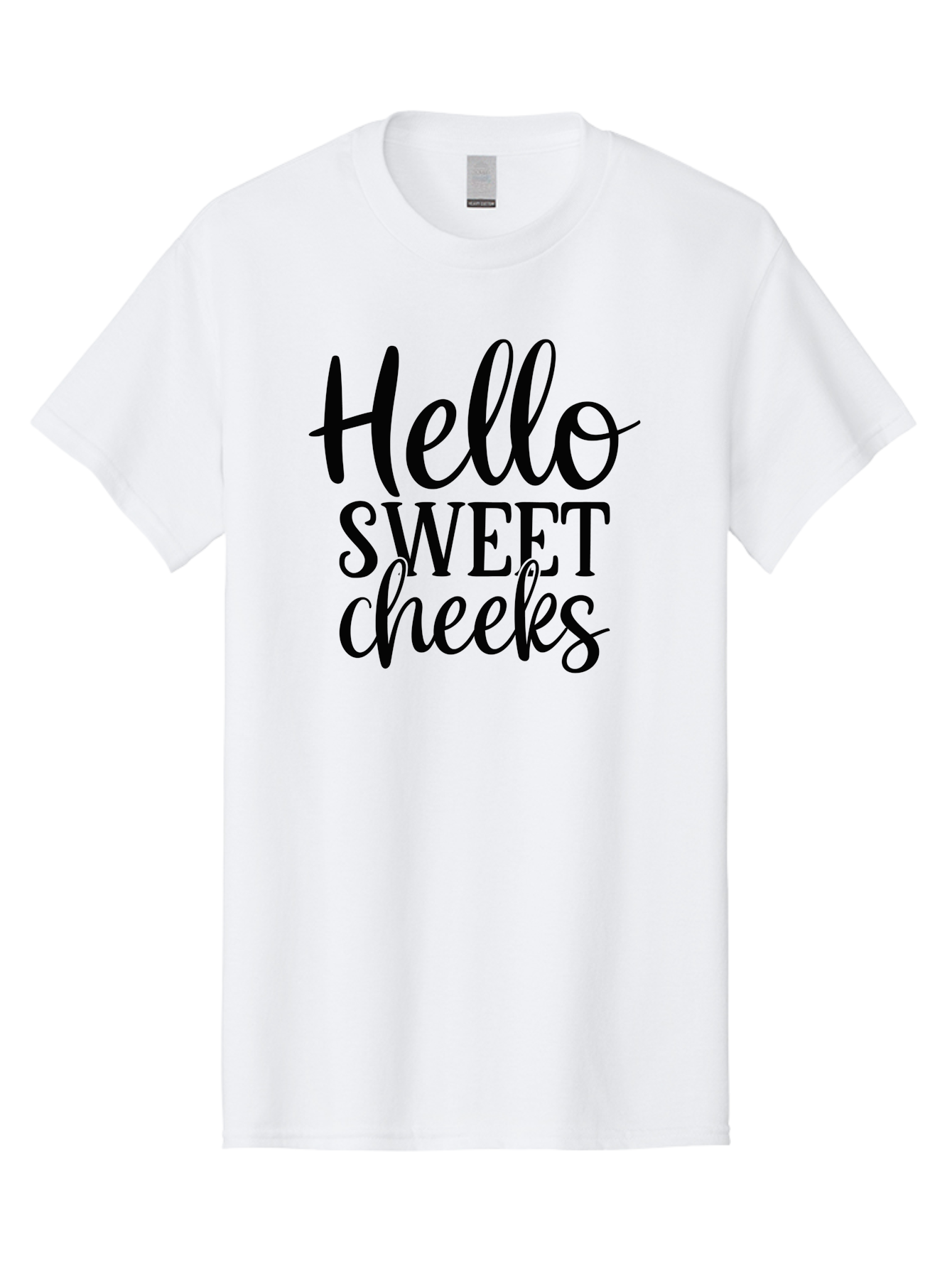 Hello-Sweet-Cheeks Men'S Graphic Tee, 100% Cotton, Comfortable Casual Summer Wear, Machine Washable, Hello Sweet Cheeks, Cute Phrase, Lovely Greeting, Sweet Message, Endearing Expression, Charming Text, Lovely Quote Aad413 11