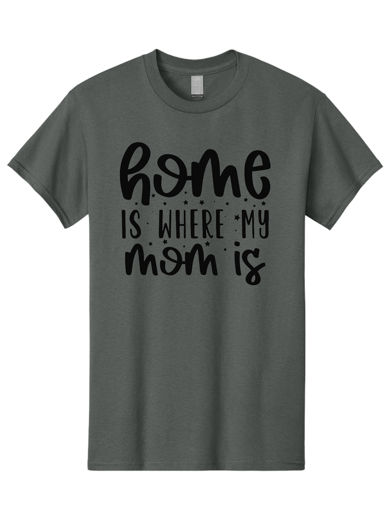 Home-Is-Where-My-Mom-Is Men'S Graphic Tee, 100% Cotton, Comfortable Casual Summer Wear, Machine Washable, Heartfelt Quote, Mother'S Love, Home Sweet Home, Family Bonding, Mother Child Relationship, Love Of Mother, Sentimental Phrase Aad414 7