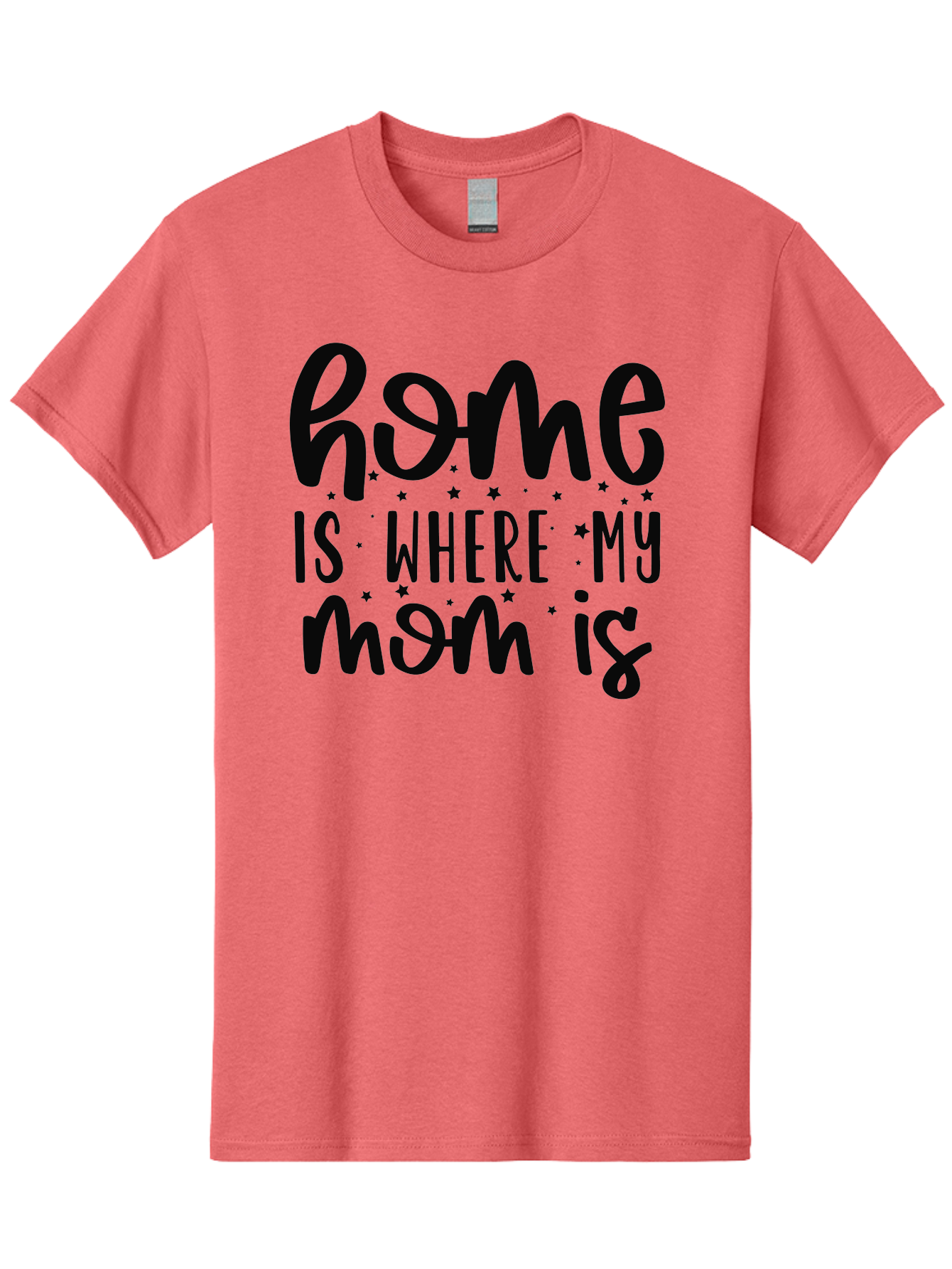 Home-Is-Where-My-Mom-Is Men'S Graphic Tee, 100% Cotton, Comfortable Casual Summer Wear, Machine Washable, Heartfelt Quote, Mother'S Love, Home Sweet Home, Family Bonding, Mother Child Relationship, Love Of Mother, Sentimental Phrase Aad414 27