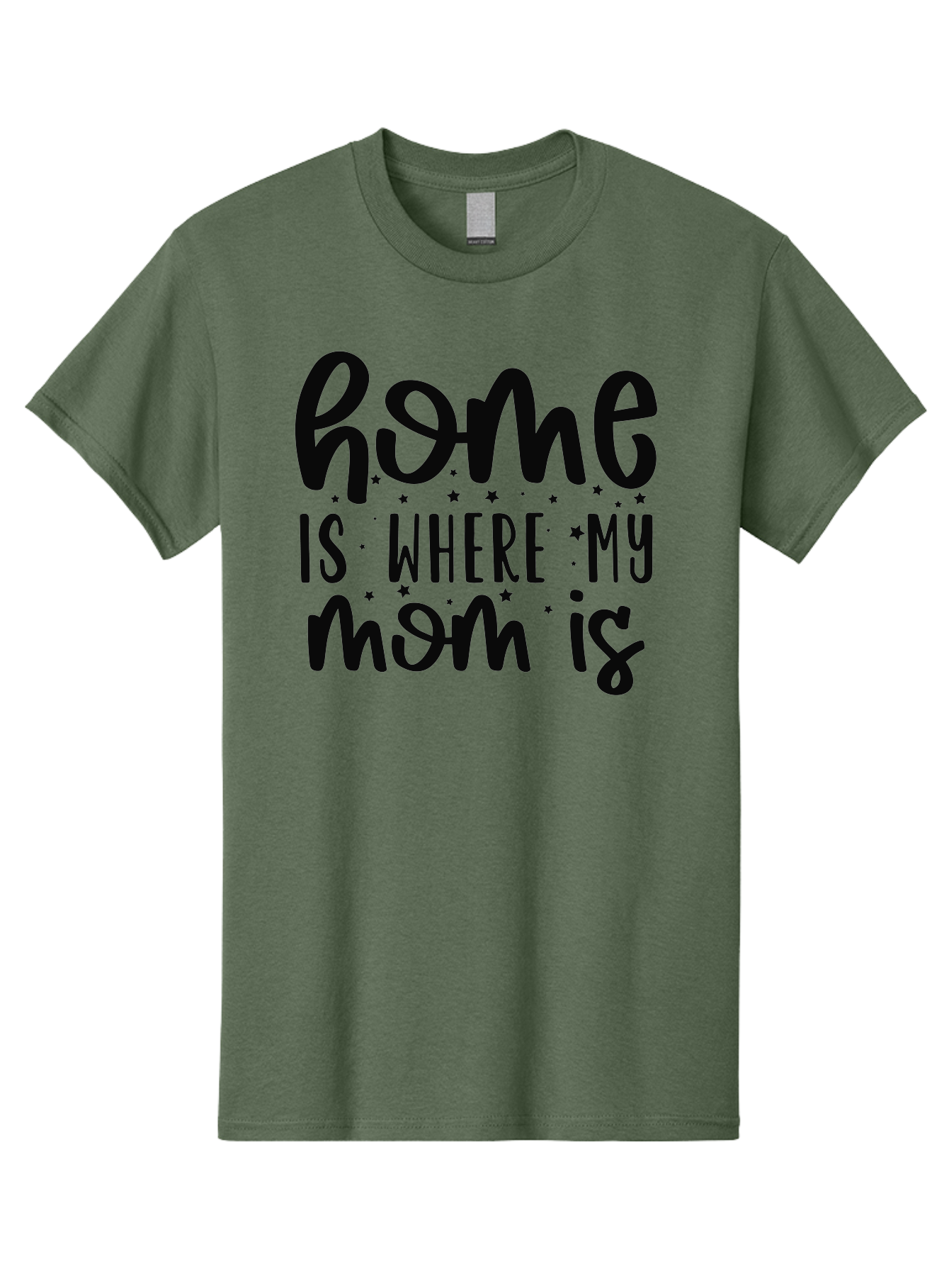 Home-Is-Where-My-Mom-Is Men'S Graphic Tee, 100% Cotton, Comfortable Casual Summer Wear, Machine Washable, Heartfelt Quote, Mother'S Love, Home Sweet Home, Family Bonding, Mother Child Relationship, Love Of Mother, Sentimental Phrase Aad414 29