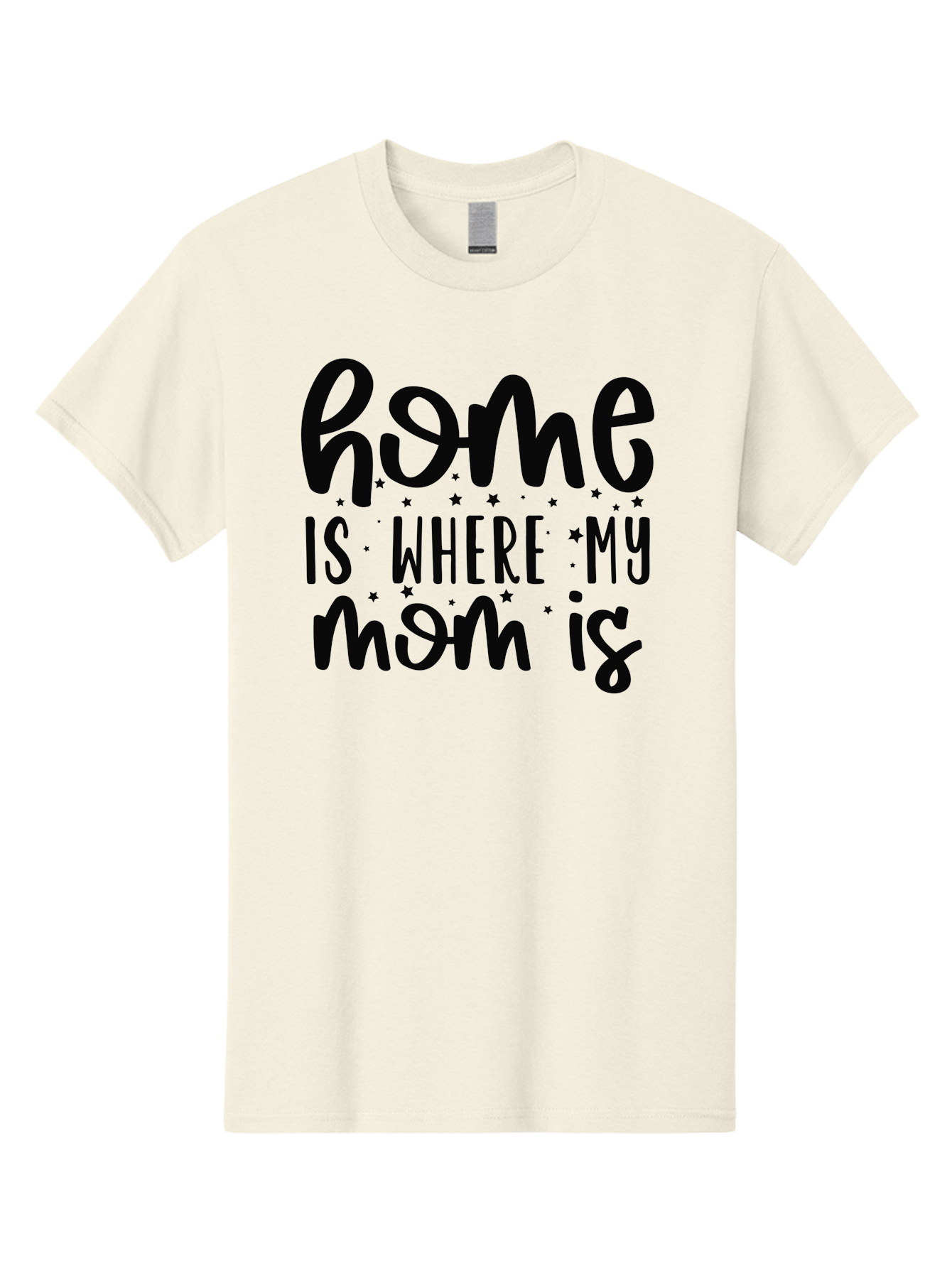 Home-Is-Where-My-Mom-Is Men'S Graphic Tee, 100% Cotton, Comfortable Casual Summer Wear, Machine Washable, Heartfelt Quote, Mother'S Love, Home Sweet Home, Family Bonding, Mother Child Relationship, Love Of Mother, Sentimental Phrase Aad414 17