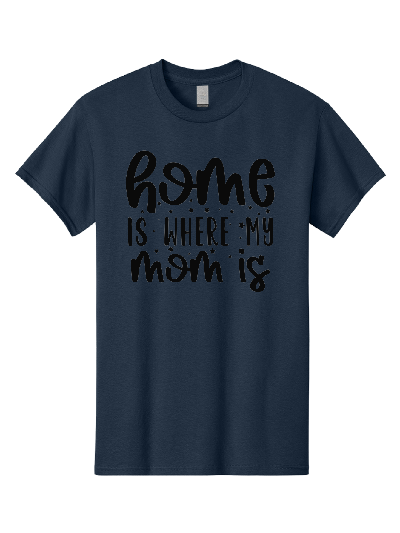 Home-Is-Where-My-Mom-Is Men'S Graphic Tee, 100% Cotton, Comfortable Casual Summer Wear, Machine Washable, Heartfelt Quote, Mother'S Love, Home Sweet Home, Family Bonding, Mother Child Relationship, Love Of Mother, Sentimental Phrase Aad414 9