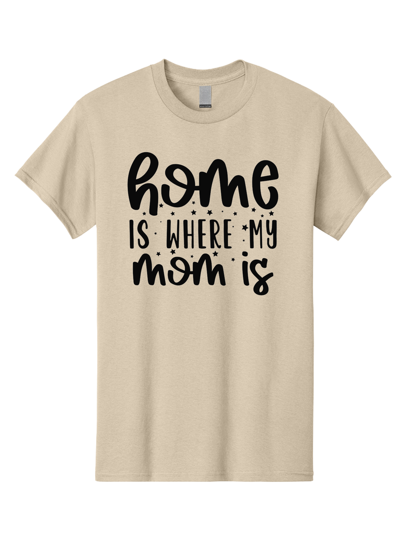 Home-Is-Where-My-Mom-Is Men'S Graphic Tee, 100% Cotton, Comfortable Casual Summer Wear, Machine Washable, Heartfelt Quote, Mother'S Love, Home Sweet Home, Family Bonding, Mother Child Relationship, Love Of Mother, Sentimental Phrase Aad414 13