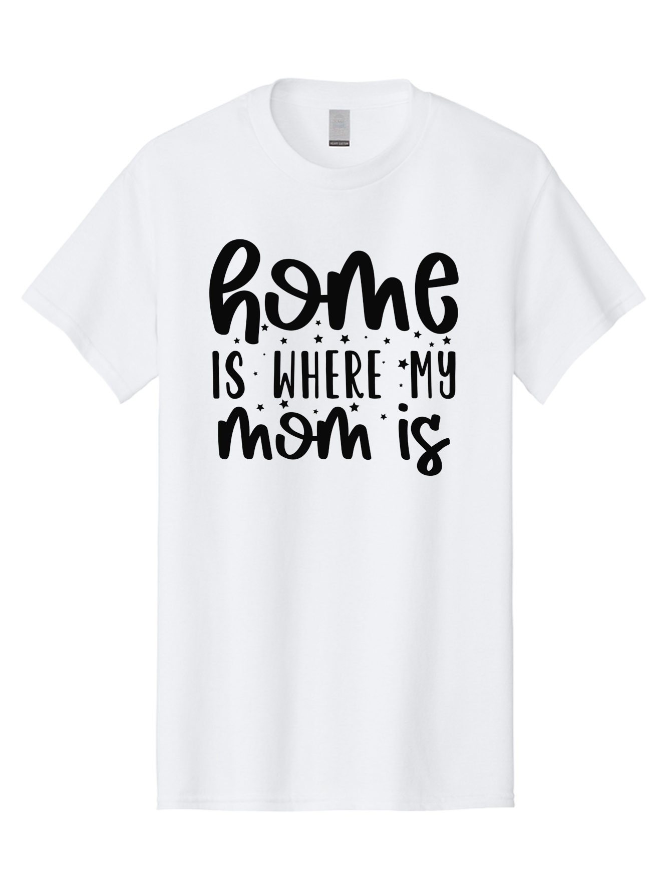 Home-Is-Where-My-Mom-Is Men'S Graphic Tee, 100% Cotton, Comfortable Casual Summer Wear, Machine Washable, Heartfelt Quote, Mother'S Love, Home Sweet Home, Family Bonding, Mother Child Relationship, Love Of Mother, Sentimental Phrase Aad414 21