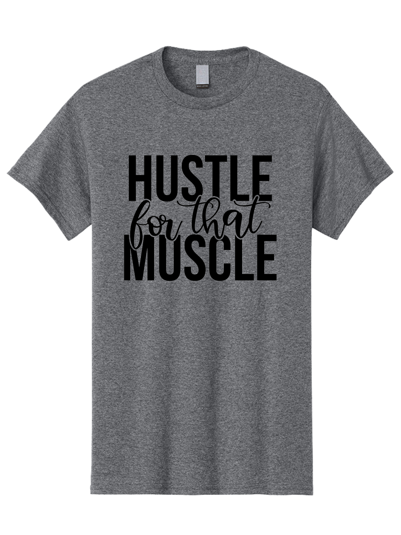 Hustle-For-That-Muscle Men'S Graphic Tee, 100% Cotton, Comfortable Casual Summer Wear, Machine Washable, Motivational Quote, Fitness Inspiration, Workout Motivation, Gym Motivation, Fitness Quotes, Bodybuilding, Weightlifting, Aad415 21