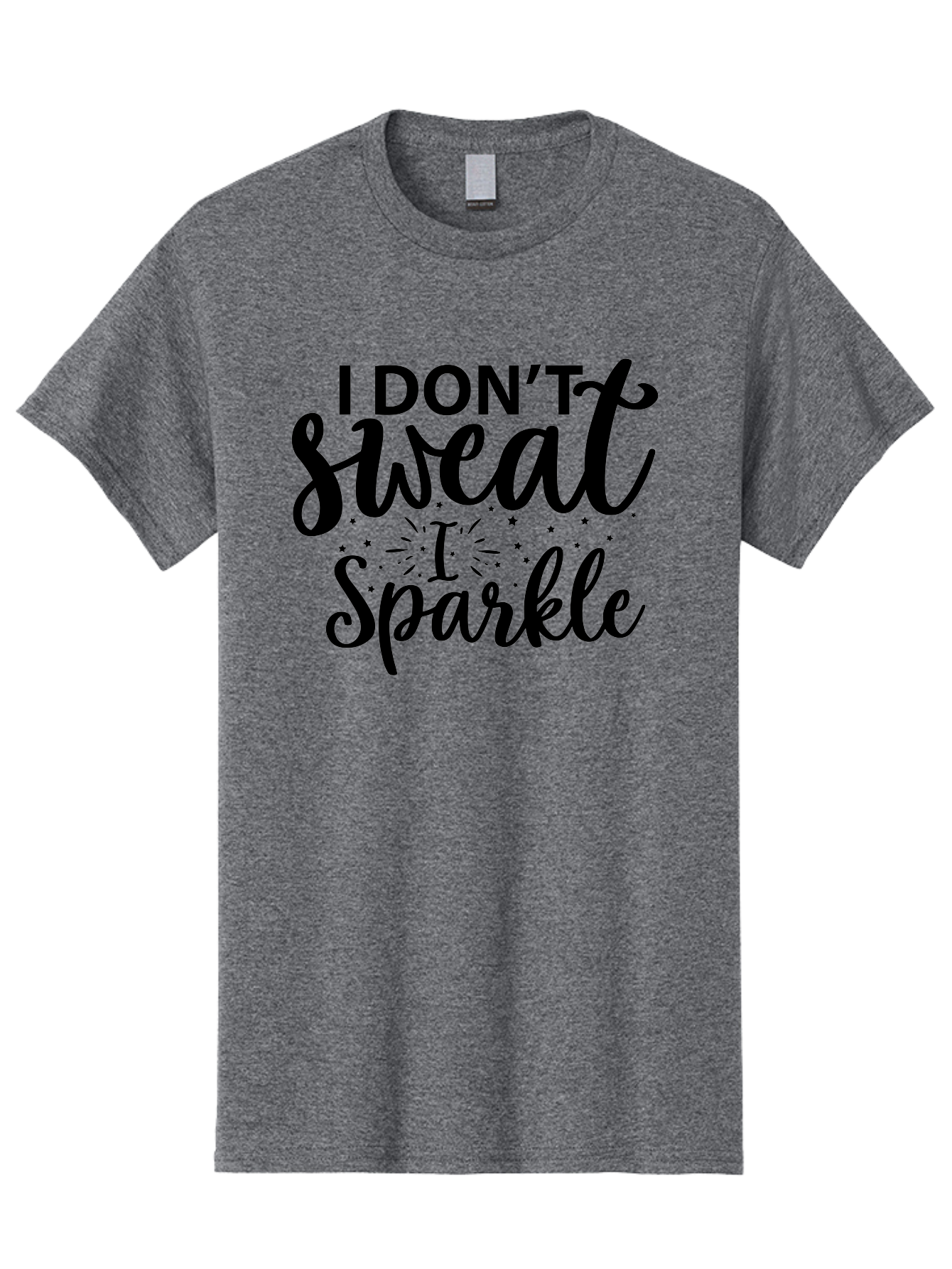 I-Don-T-Sweat-I-Sparkle Men'S Graphic Tee, 100% Cotton, Comfortable Casual Summer Wear, Machine Washable, Motivational Quote, Inspirational Phrase, Fitness Motivation, Positivity, Confidence, Sparkle, Shine, Empowerment, Uplifting Message, Aad421 17