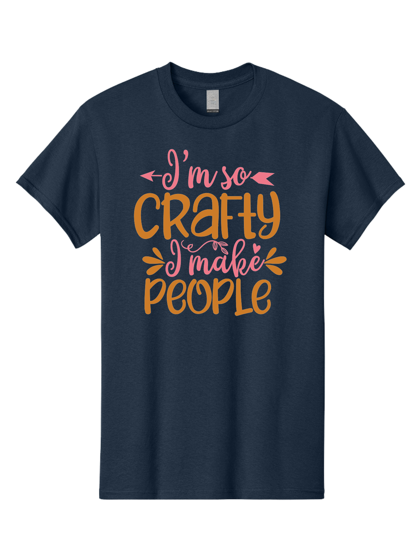 I-M-So-Crafty-I-Make-People Men'S Graphic Tee, 100% Cotton, Comfortable Casual Summer Wear, Machine Washable, Crafty Quote, Handmade Humor, Diy Inspiration, Crafting Passion, Creative Quote, Funny Crafting Sayings, Crafty People, Aad424 17