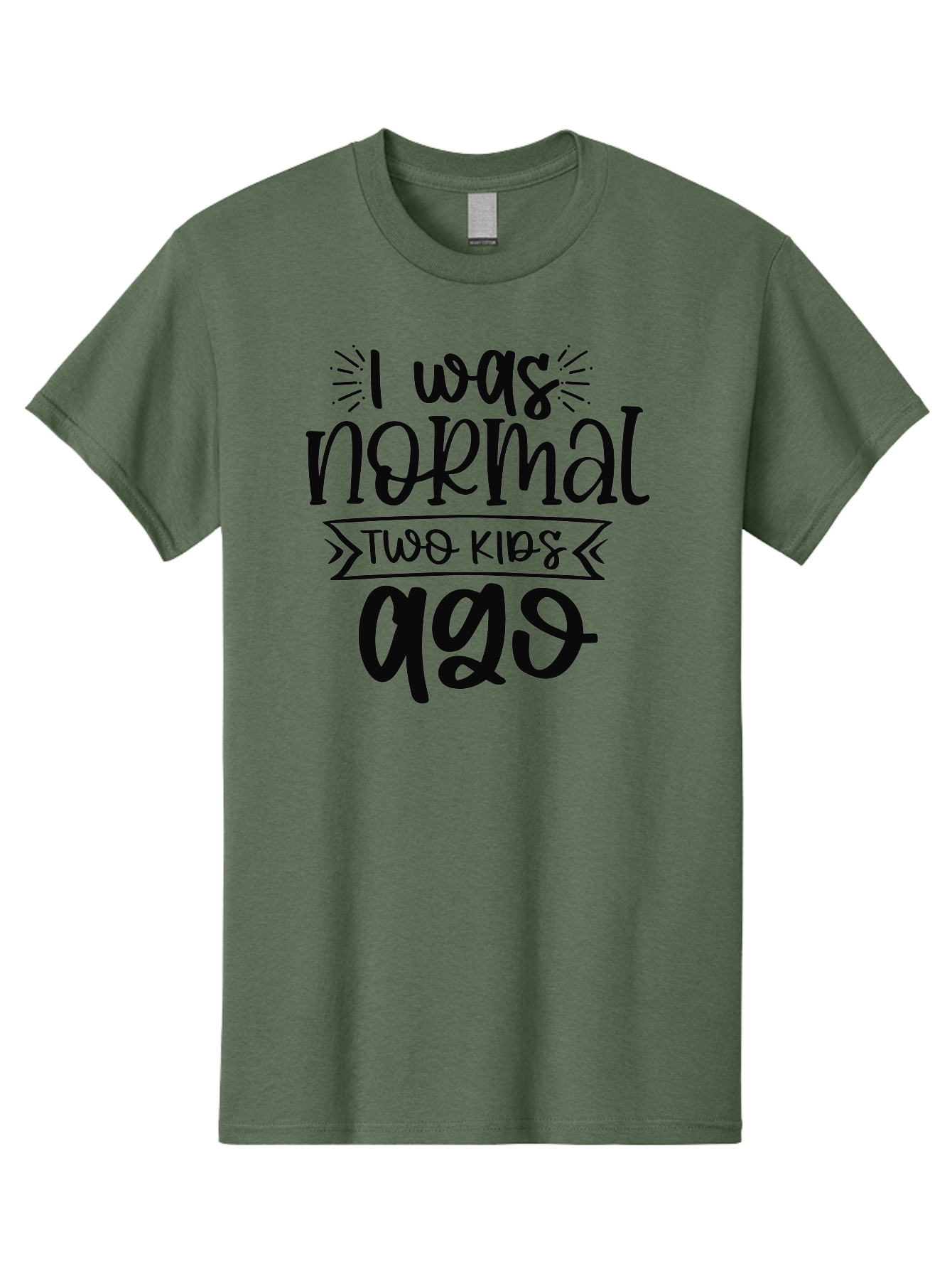 I-Was-Normal-Two-Kids-Ago Men'S Graphic Tee, 100% Cotton, Comfortable Casual Summer Wear, Machine Washable, Funny Quote, Mom Humor, Parenting Joke, Humorous Saying, Playful Message, Sarcastic Quote, Mom Life, Motherhood, Witty Phrase, Aad425 11