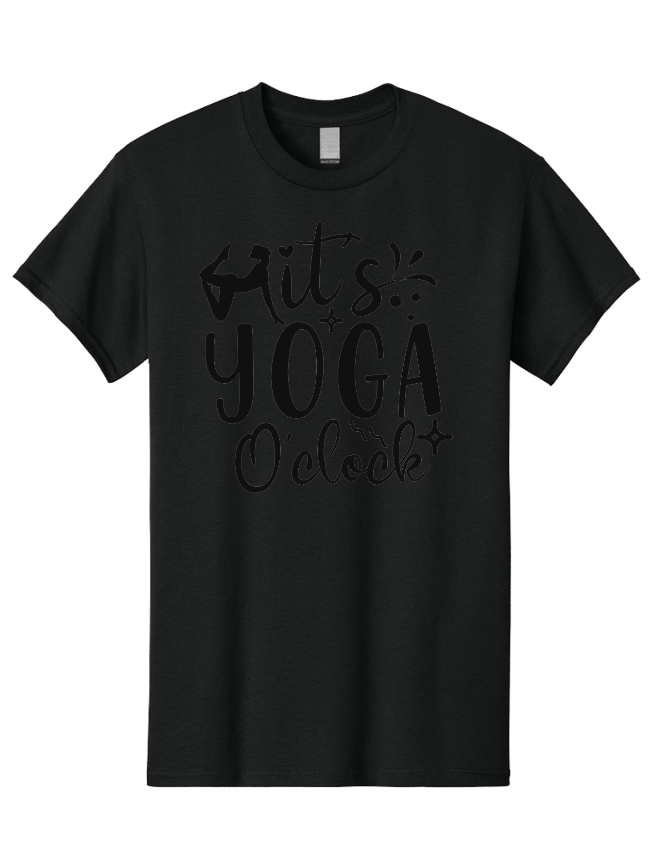 It-S-Yoga-O-Clock Men'S Graphic Tee, 100% Cotton, Comfortable Casual Summer Wear, Machine Washable, Yoga Inspiration, Motivational Quote, Wellness Quote, Mindfulness, Yoga Practice, Positive Affirmation, Fitness Motivation, Yoga Love, Aad428 5