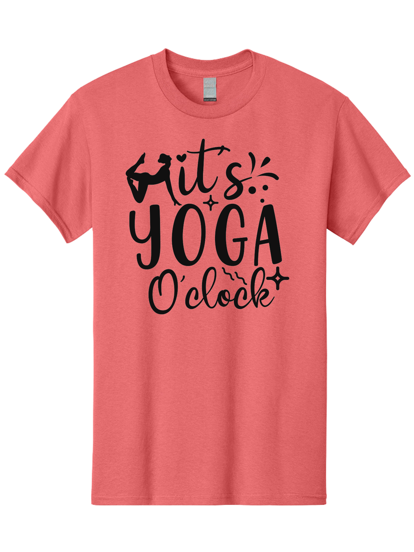 It-S-Yoga-O-Clock Men'S Graphic Tee, 100% Cotton, Comfortable Casual Summer Wear, Machine Washable, Yoga Inspiration, Motivational Quote, Wellness Quote, Mindfulness, Yoga Practice, Positive Affirmation, Fitness Motivation, Yoga Love, Aad428 29