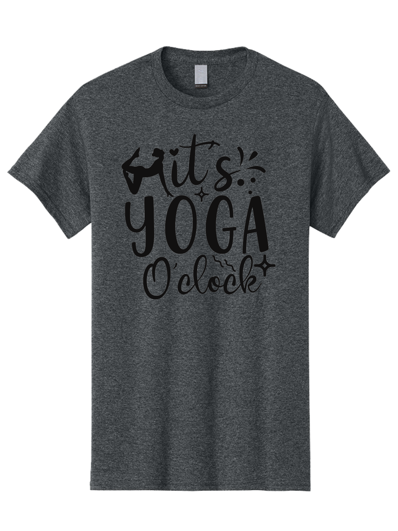 It-S-Yoga-O-Clock Men'S Graphic Tee, 100% Cotton, Comfortable Casual Summer Wear, Machine Washable, Yoga Inspiration, Motivational Quote, Wellness Quote, Mindfulness, Yoga Practice, Positive Affirmation, Fitness Motivation, Yoga Love, Aad428 21