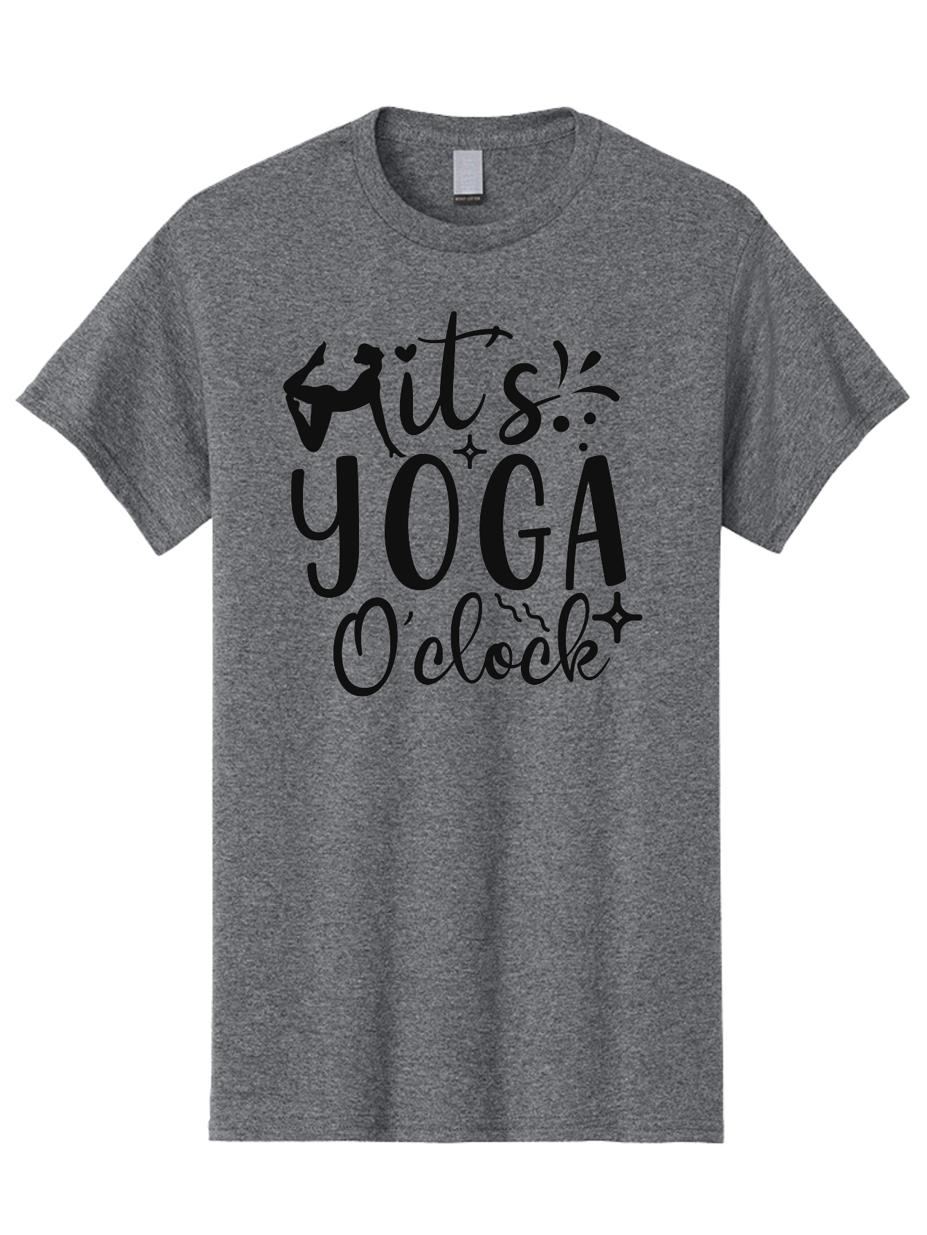 It-S-Yoga-O-Clock Men'S Graphic Tee, 100% Cotton, Comfortable Casual Summer Wear, Machine Washable, Yoga Inspiration, Motivational Quote, Wellness Quote, Mindfulness, Yoga Practice, Positive Affirmation, Fitness Motivation, Yoga Love, Aad428 27